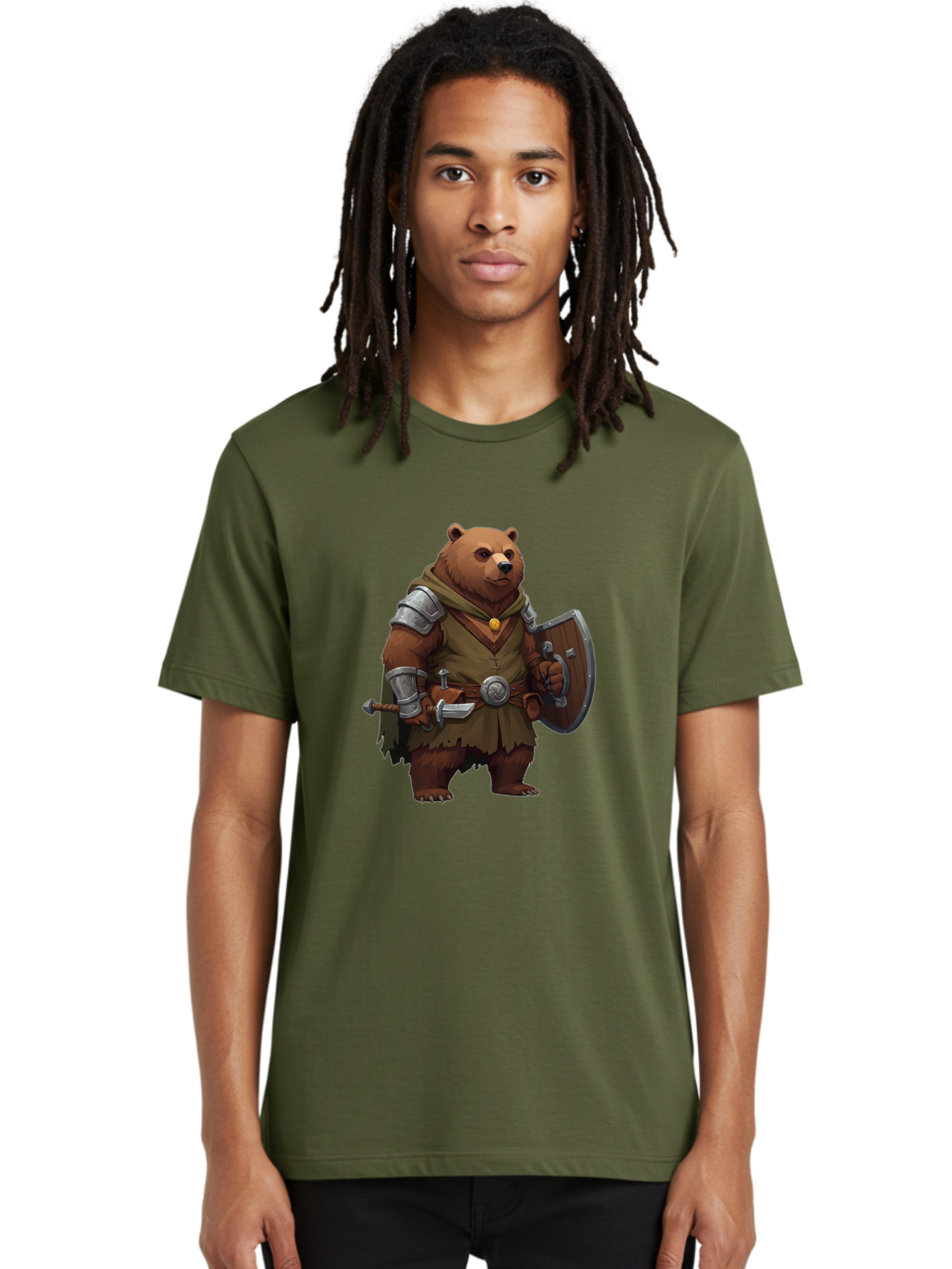 Bear-Warrior Men'S Graphic Tee, 100% Cotton, Comfortable Casual Summer Wear, Machine Washable, Vintage Camera, Old Camera, Antique Camera, Black Camera, Classic Photography, Photography Equipment, Nostalgic Device, Film Camera, Camera Art Bae869