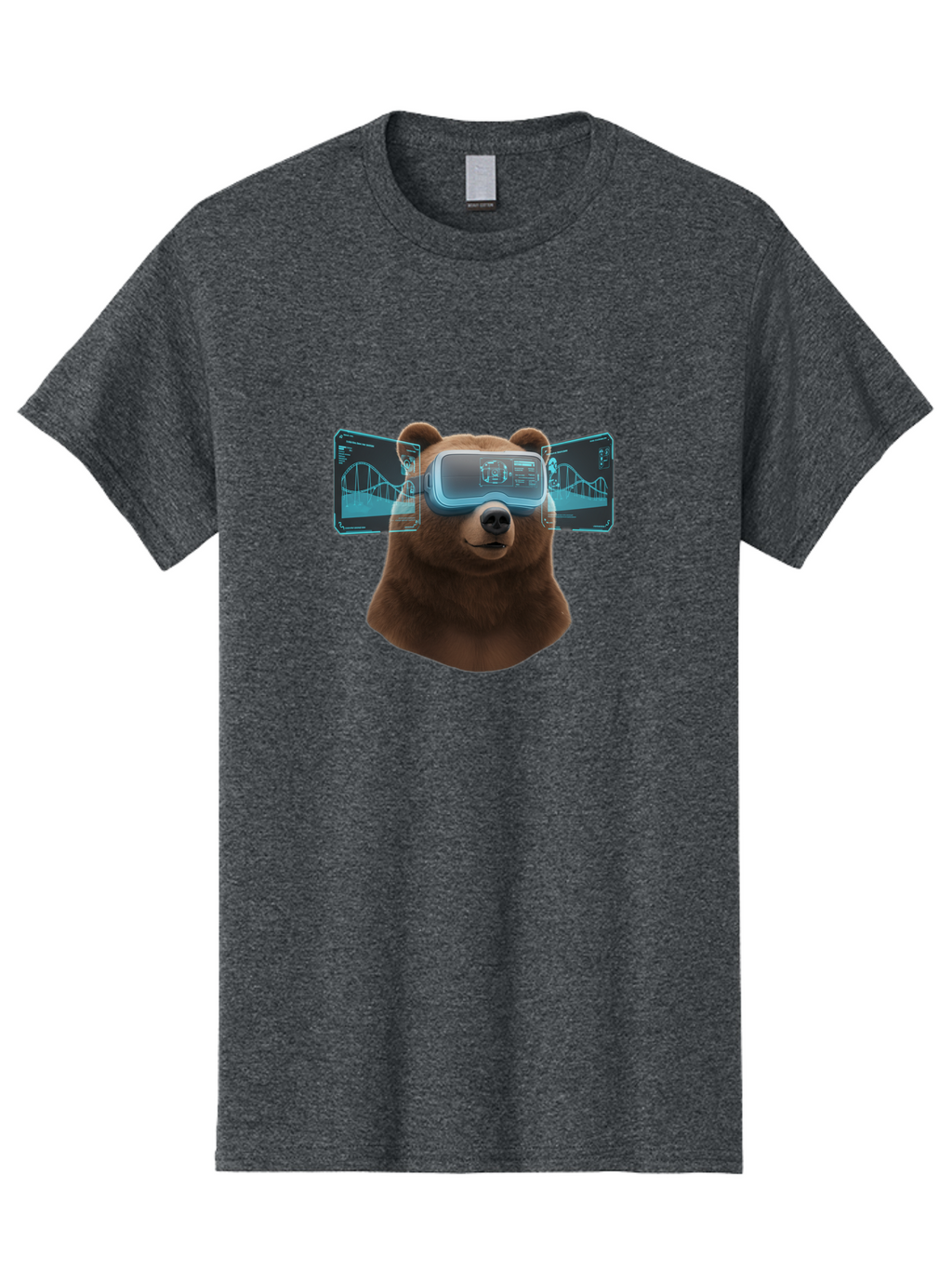 Bear-Wearing-Vr-Headset Men'S Graphic Tee, 100% Cotton, Comfortable Casual Summer Wear, Machine Washable, Vintage Camera, Old Camera, Antique Camera, Black Camera, Classic Photography, Photography Equipment, Nostalgic Device, Film Camera, Bae870