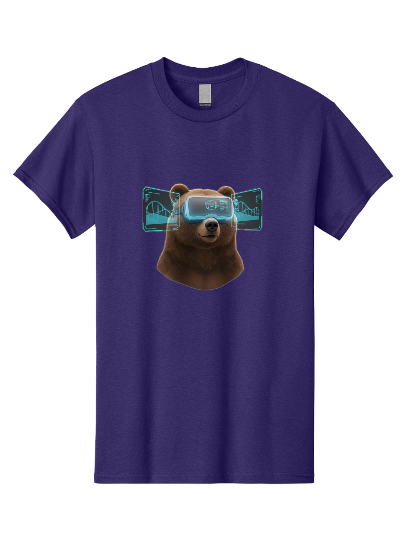 Bear-Wearing-Vr-Headset Men'S Graphic Tee, 100% Cotton, Comfortable Casual Summer Wear, Machine Washable, Vintage Camera, Old Camera, Antique Camera, Black Camera, Classic Photography, Photography Equipment, Nostalgic Device, Film Camera, Bae870