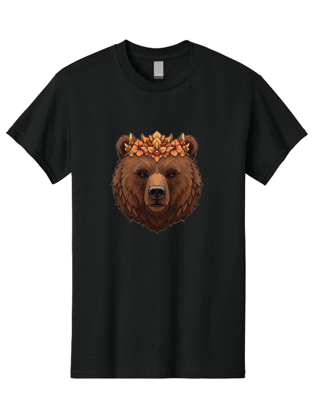 Bear-With-Floral-Crown Men'S Graphic Tee, 100% Cotton, Comfortable Casual Summer Wear, Machine Washable, Vintage Camera, Old Camera, Antique Camera, Black Camera, Classic Photography, Photography Equipment, Nostalgic Device, Film Camera, Camera Art Bae872