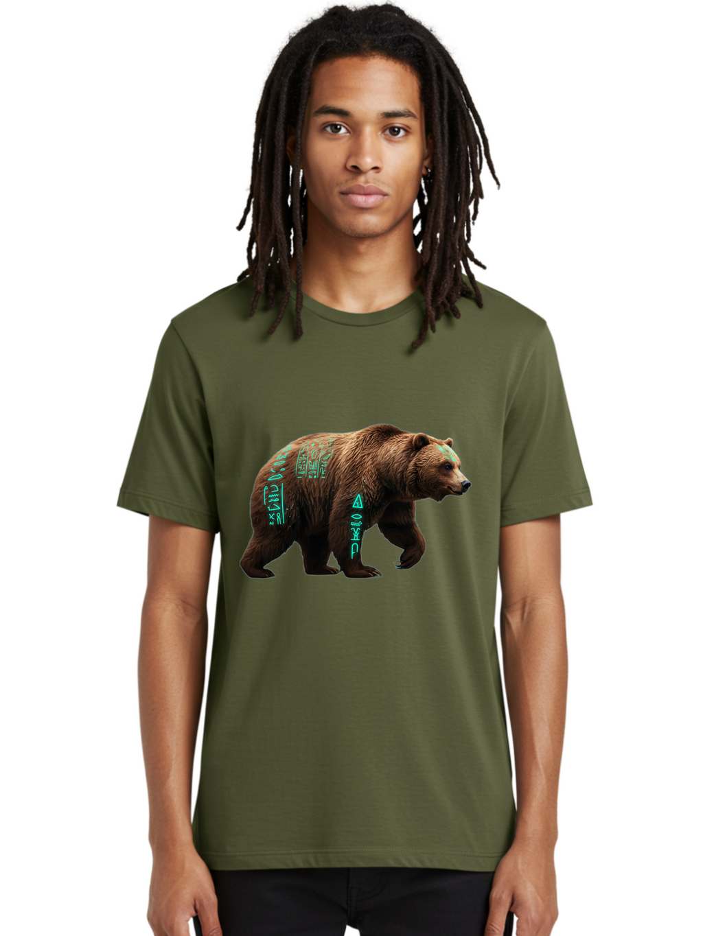 Bear-With-Hieroglyphics Men'S Graphic Tee, 100% Cotton, Comfortable Casual Summer Wear, Machine Washable, Vintage Camera, Old Camera, Antique Camera, Black Camera, Classic Photography, Photography Equipment, Nostalgic Device, Film Camera, Bae877