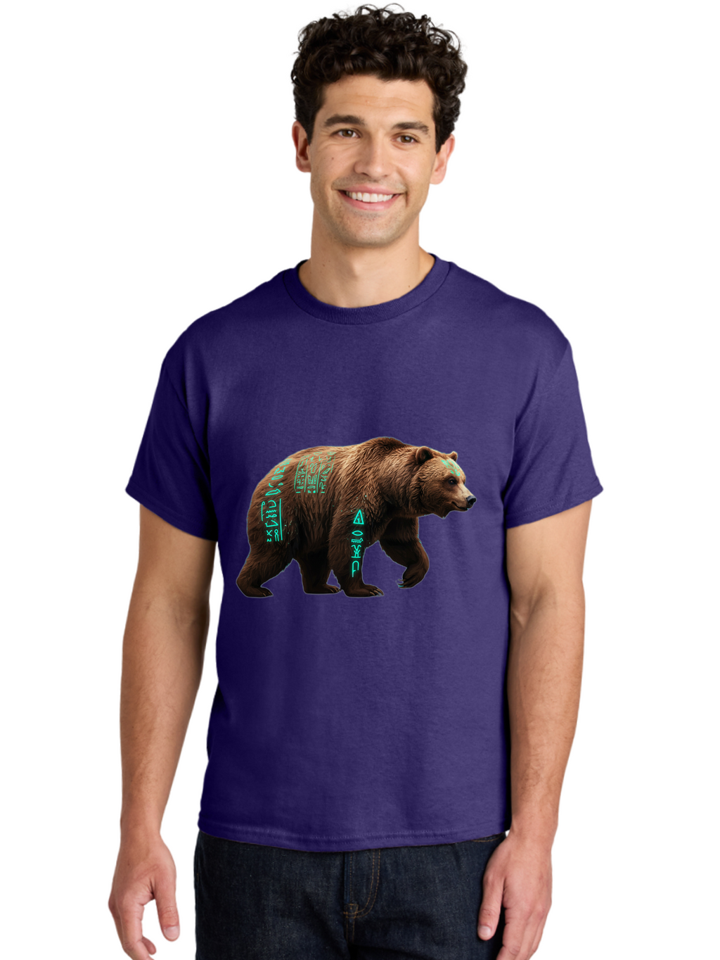 Bear-With-Hieroglyphics Men'S Graphic Tee, 100% Cotton, Comfortable Casual Summer Wear, Machine Washable, Vintage Camera, Old Camera, Antique Camera, Black Camera, Classic Photography, Photography Equipment, Nostalgic Device, Film Camera, Bae877