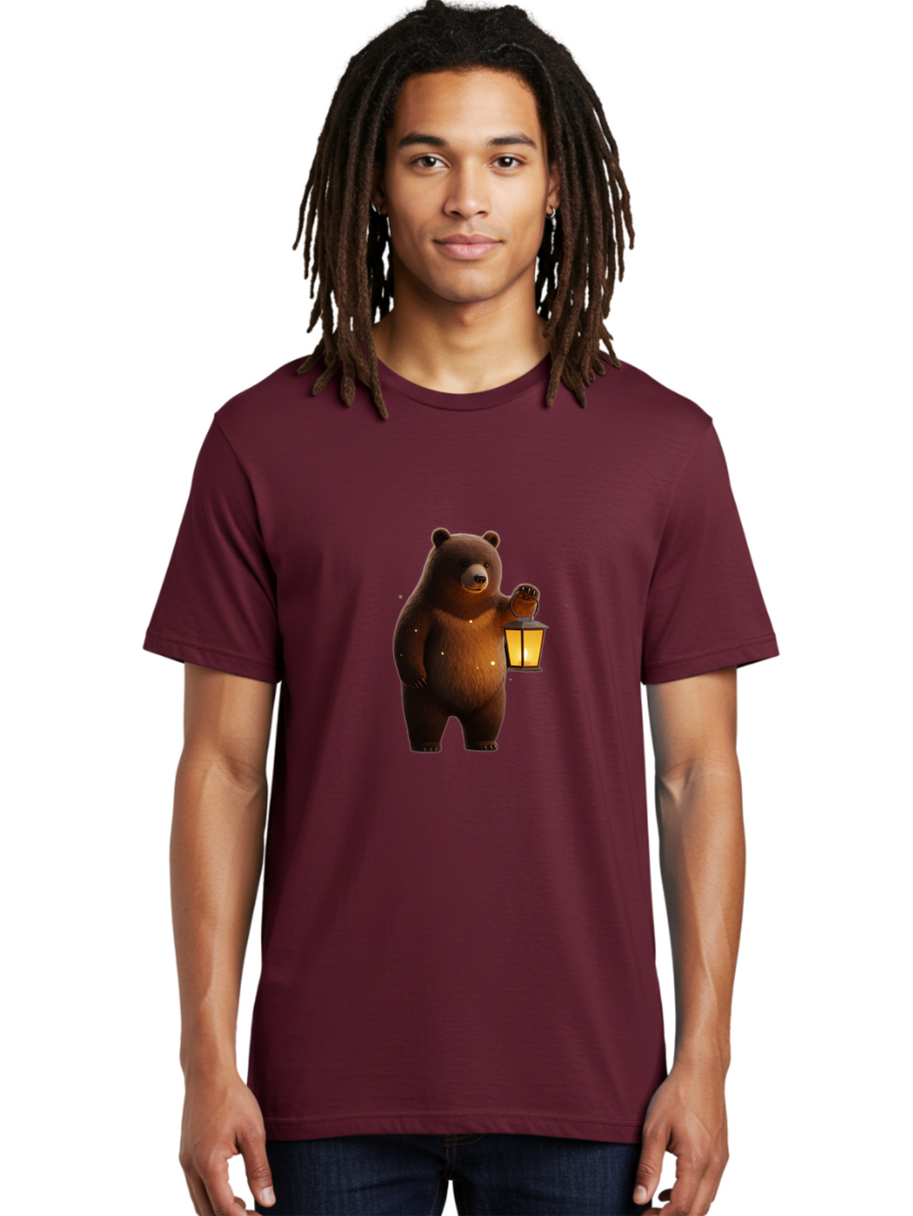 Bear-With-Lantern Men'S Graphic Tee, 100% Cotton, Comfortable Casual Summer Wear, Machine Washable, Vintage Camera, Old Camera, Antique Camera, Black Camera, Classic Photography, Photography Equipment, Nostalgic Device, Film Camera, Camera Art Bae882