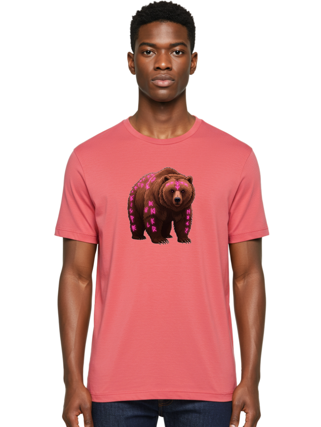 Bear-With-Pink-Symbols Men'S Graphic Tee, 100% Cotton, Comfortable Casual Summer Wear, Machine Washable, Vintage Camera, Old Camera, Antique Camera, Black Camera, Classic Photography, Photography Equipment, Nostalgic Device, Film Camera, Camera Art Bae883