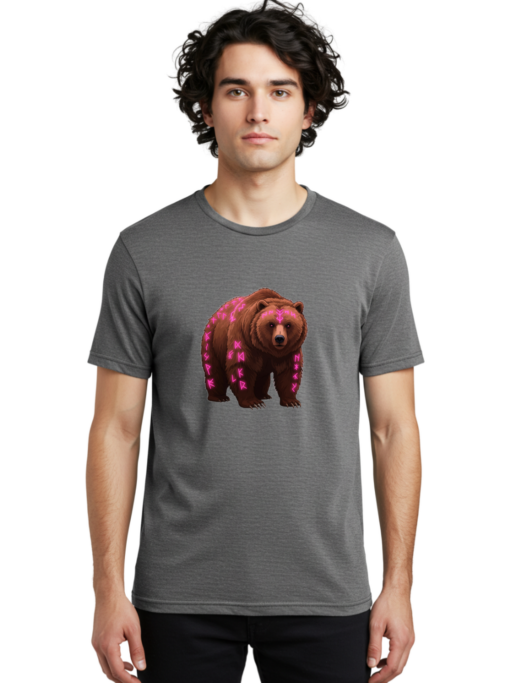Bear-With-Pink-Symbols Men'S Graphic Tee, 100% Cotton, Comfortable Casual Summer Wear, Machine Washable, Vintage Camera, Old Camera, Antique Camera, Black Camera, Classic Photography, Photography Equipment, Nostalgic Device, Film Camera, Camera Art Bae883