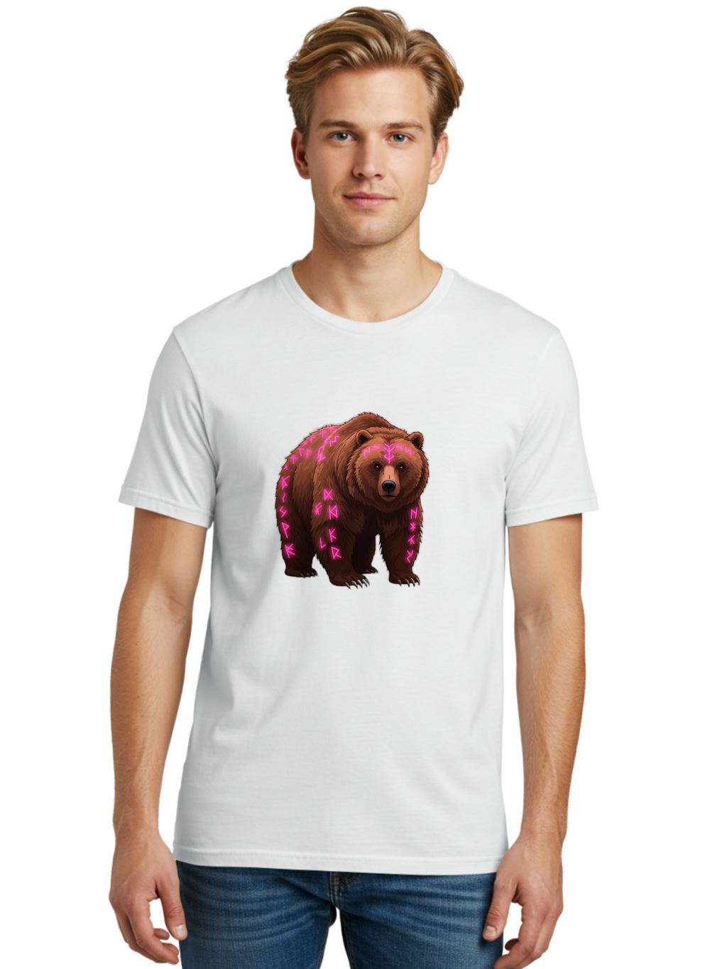 Bear-With-Pink-Symbols Men'S Graphic Tee, 100% Cotton, Comfortable Casual Summer Wear, Machine Washable, Vintage Camera, Old Camera, Antique Camera, Black Camera, Classic Photography, Photography Equipment, Nostalgic Device, Film Camera, Camera Art Bae883