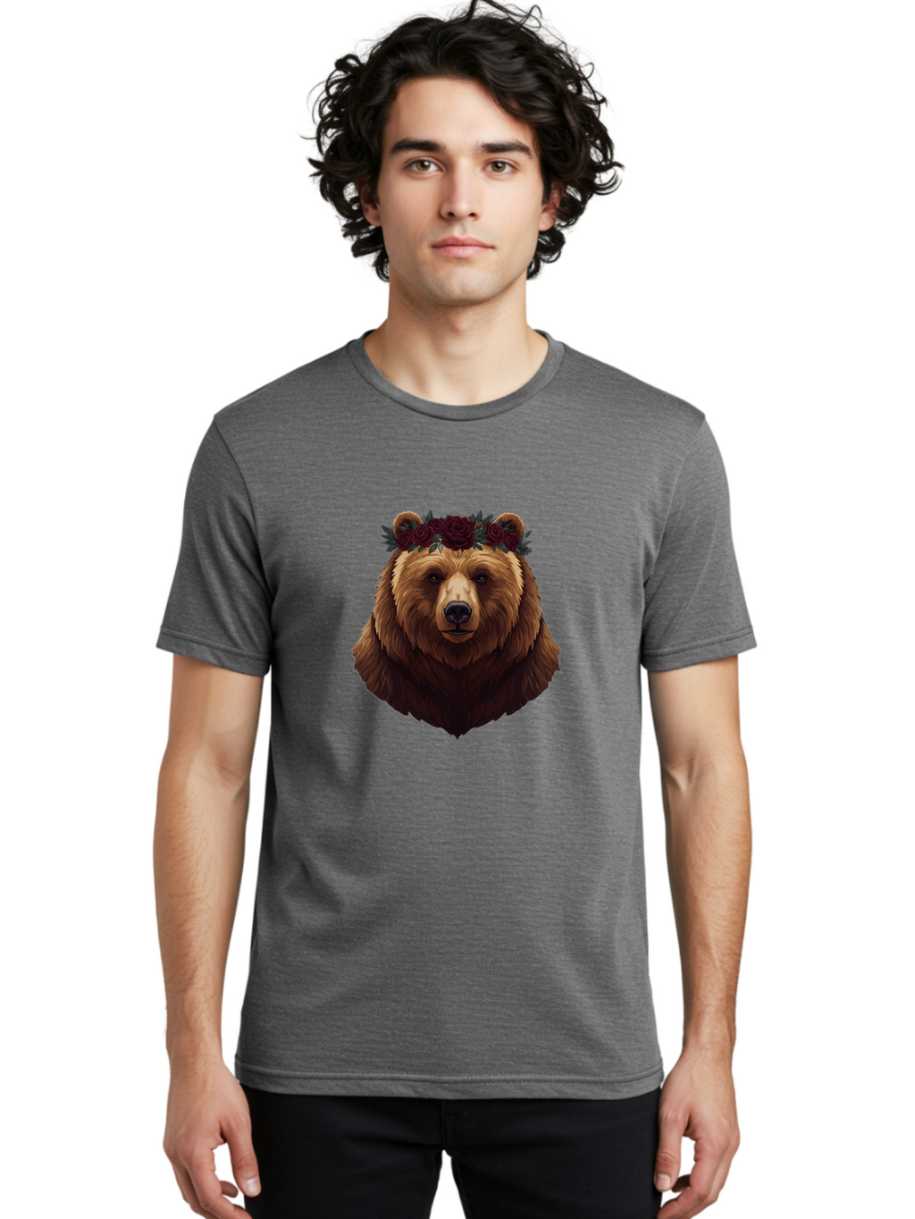 Bear-With-Roses Men'S Graphic Tee, 100% Cotton, Comfortable Casual Summer Wear, Machine Washable, Vintage Camera, Old Camera, Antique Camera, Black Camera, Classic Photography, Photography Equipment, Nostalgic Device, Film Camera, Camera Art Bae884