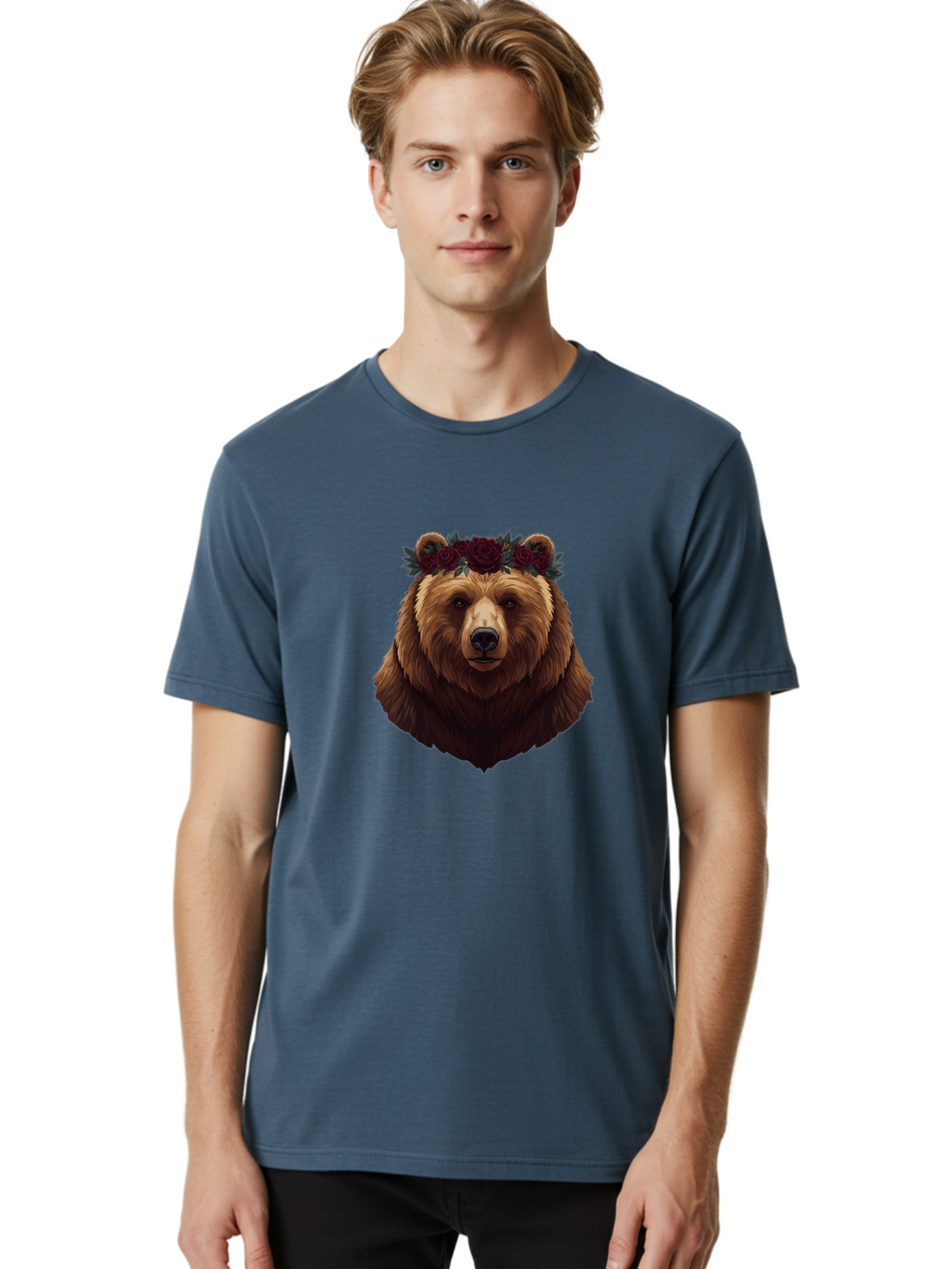 Bear-With-Roses Men'S Graphic Tee, 100% Cotton, Comfortable Casual Summer Wear, Machine Washable, Vintage Camera, Old Camera, Antique Camera, Black Camera, Classic Photography, Photography Equipment, Nostalgic Device, Film Camera, Camera Art Bae884