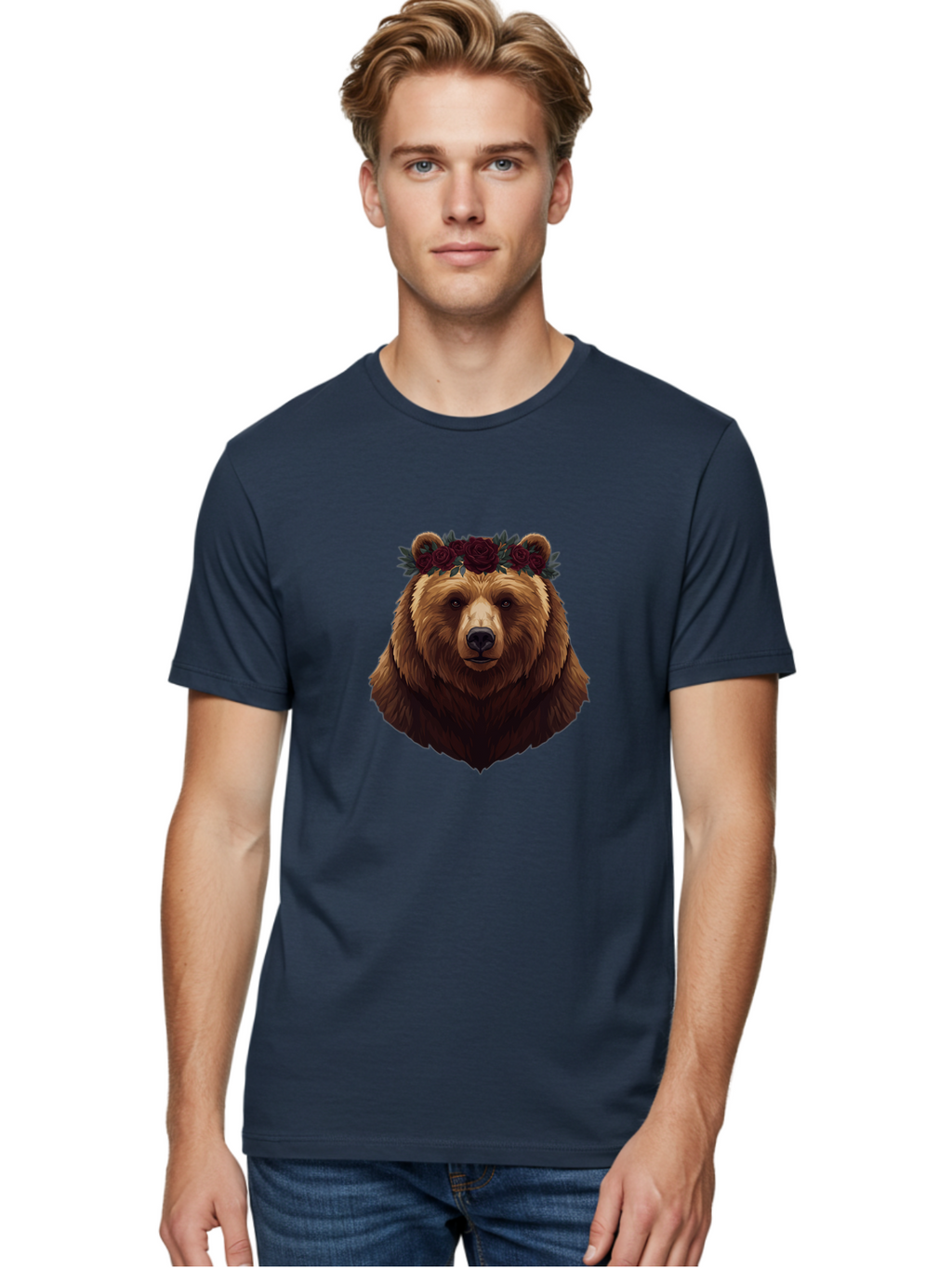 Bear-With-Roses Men'S Graphic Tee, 100% Cotton, Comfortable Casual Summer Wear, Machine Washable, Vintage Camera, Old Camera, Antique Camera, Black Camera, Classic Photography, Photography Equipment, Nostalgic Device, Film Camera, Camera Art Bae884