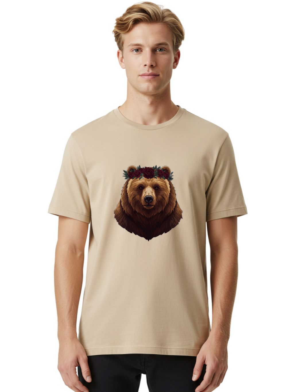 Bear-With-Roses Men'S Graphic Tee, 100% Cotton, Comfortable Casual Summer Wear, Machine Washable, Vintage Camera, Old Camera, Antique Camera, Black Camera, Classic Photography, Photography Equipment, Nostalgic Device, Film Camera, Camera Art Bae884