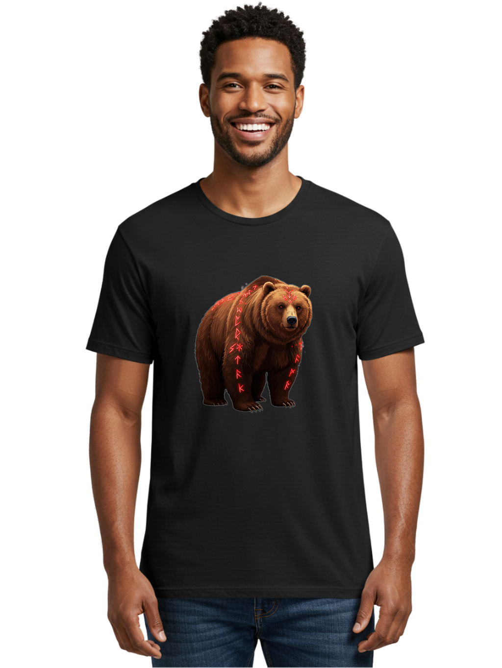 Bear-With-Runic-Symbols Men'S Graphic Tee, 100% Cotton, Comfortable Casual Summer Wear, Machine Washable, Vintage Camera, Old Camera, Antique Camera, Black Camera, Classic Photography, Photography Equipment, Nostalgic Device, Film Camera, Bae885