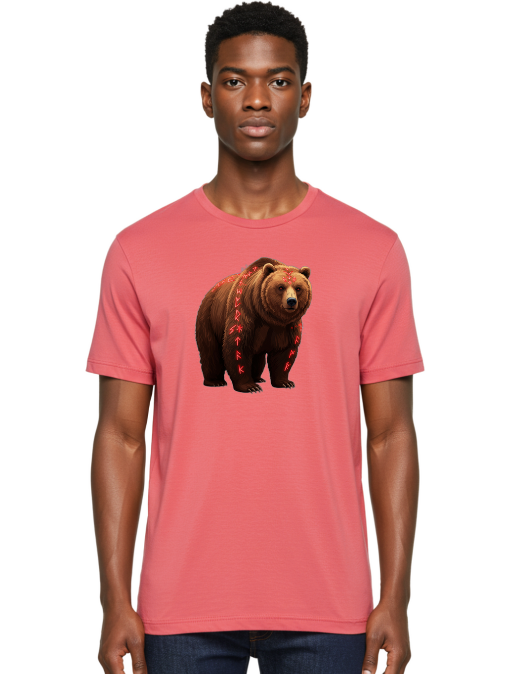Bear-With-Runic-Symbols Men'S Graphic Tee, 100% Cotton, Comfortable Casual Summer Wear, Machine Washable, Vintage Camera, Old Camera, Antique Camera, Black Camera, Classic Photography, Photography Equipment, Nostalgic Device, Film Camera, Bae885