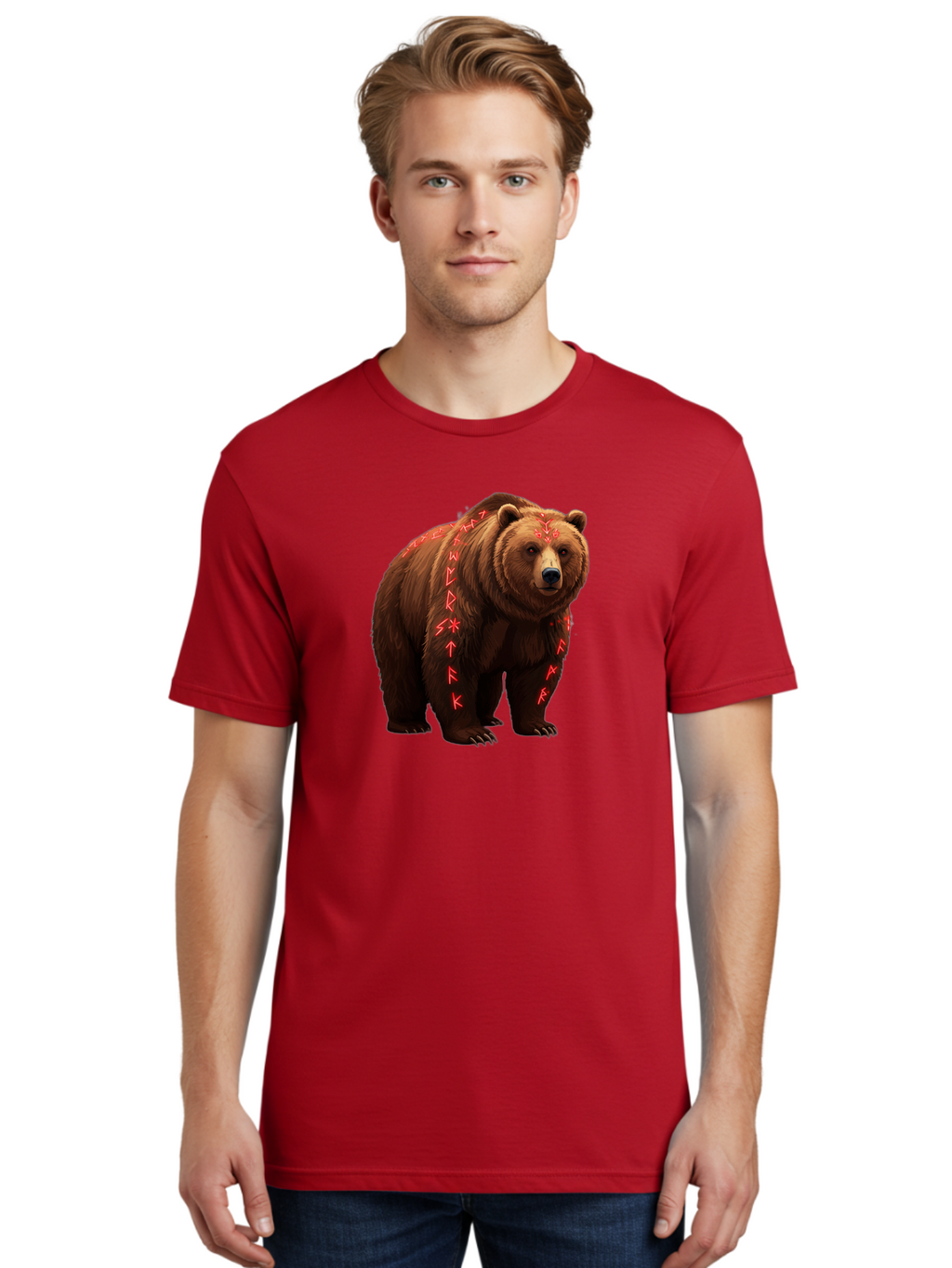 Bear-With-Runic-Symbols Men'S Graphic Tee, 100% Cotton, Comfortable Casual Summer Wear, Machine Washable, Vintage Camera, Old Camera, Antique Camera, Black Camera, Classic Photography, Photography Equipment, Nostalgic Device, Film Camera, Bae885