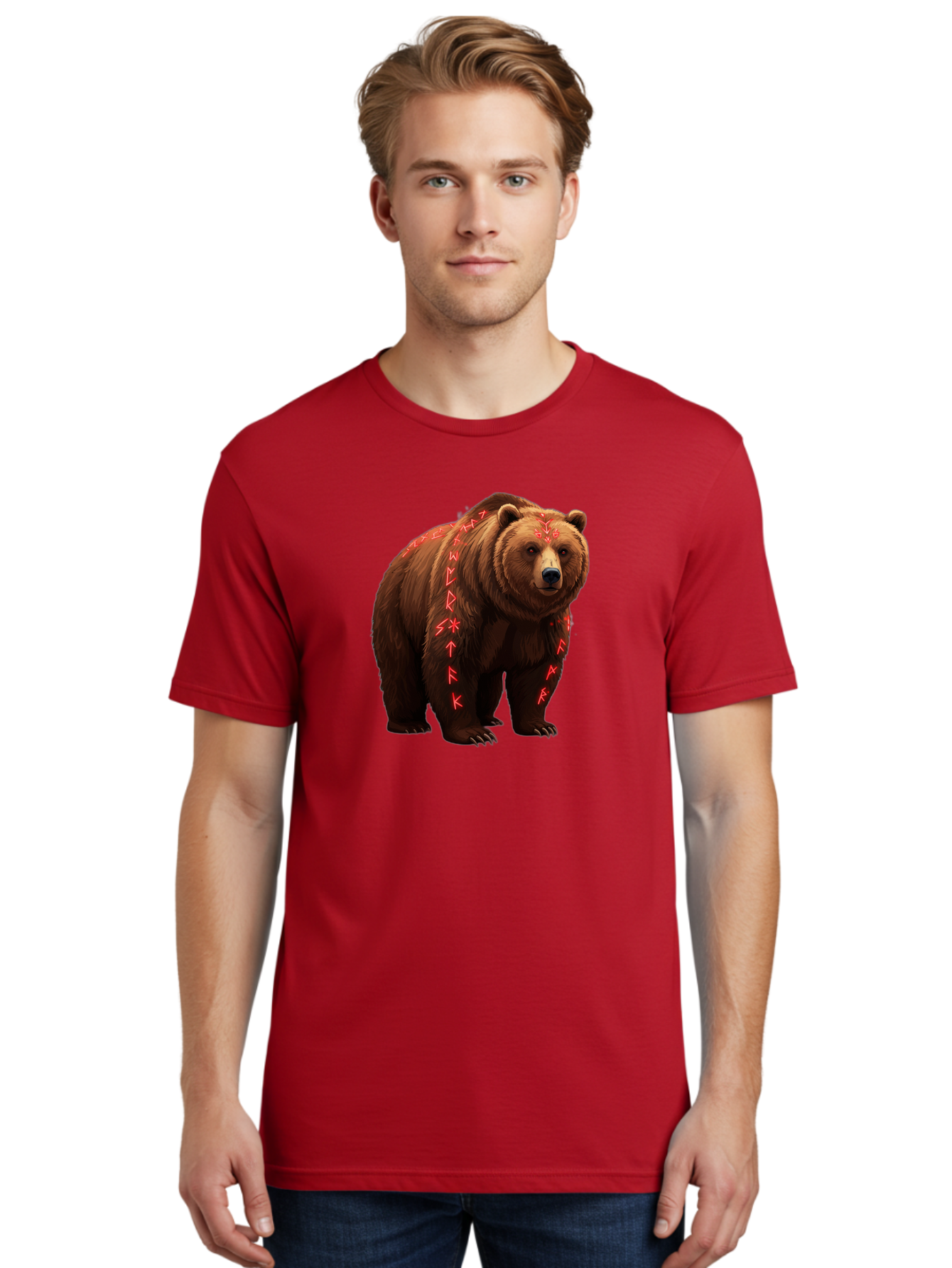 Bear-With-Runic-Symbols Men'S Graphic Tee, 100% Cotton, Comfortable Casual Summer Wear, Machine Washable, Vintage Camera, Old Camera, Antique Camera, Black Camera, Classic Photography, Photography Equipment, Nostalgic Device, Film Camera, Bae885