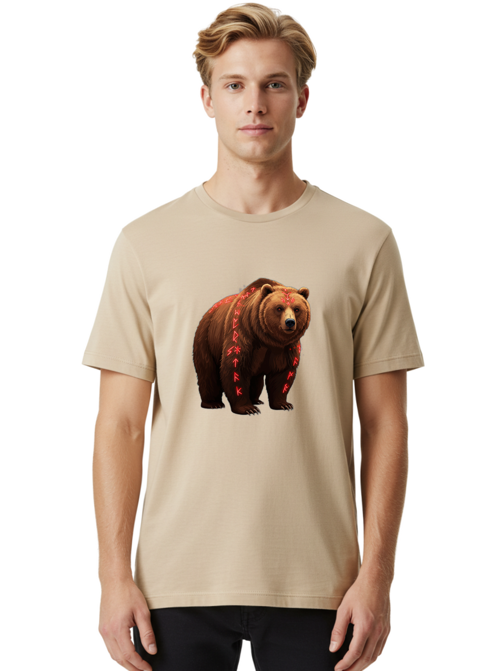 Bear-With-Runic-Symbols Men'S Graphic Tee, 100% Cotton, Comfortable Casual Summer Wear, Machine Washable, Vintage Camera, Old Camera, Antique Camera, Black Camera, Classic Photography, Photography Equipment, Nostalgic Device, Film Camera, Bae885