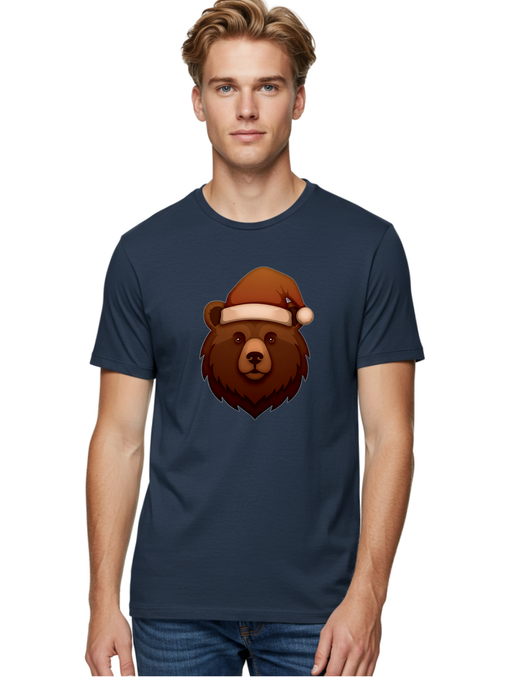 Bear-With-Santa-Hat Men'S Graphic Tee, 100% Cotton, Comfortable Casual Summer Wear, Machine Washable, Vintage Camera, Old Camera, Antique Camera, Black Camera, Classic Photography, Photography Equipment, Nostalgic Device, Film Camera, Camera Art Bae886