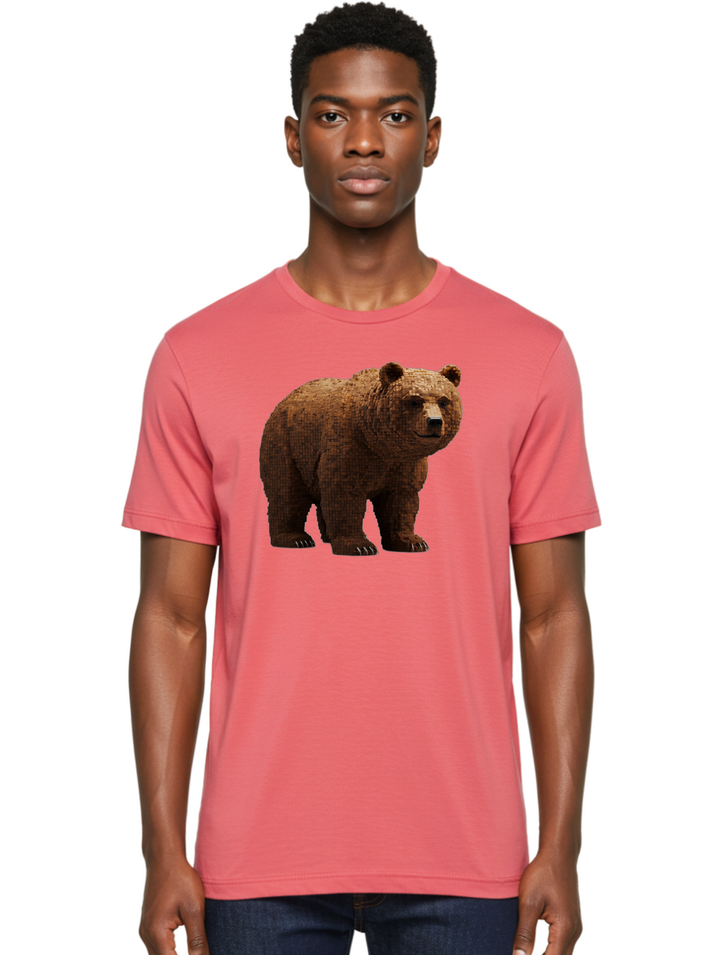 Bear Men'S Graphic Tee, 100% Cotton, Comfortable Casual Summer Wear, Machine Washable, Vintage Camera, Old Camera, Antique Camera, Black Camera, Classic Photography, Photography Equipment, Nostalgic Device, Film Camera, Camera Art Bae888