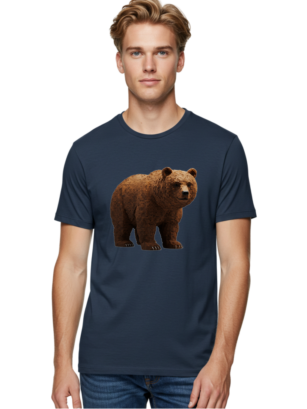 Bear Men'S Graphic Tee, 100% Cotton, Comfortable Casual Summer Wear, Machine Washable, Vintage Camera, Old Camera, Antique Camera, Black Camera, Classic Photography, Photography Equipment, Nostalgic Device, Film Camera, Camera Art Bae888