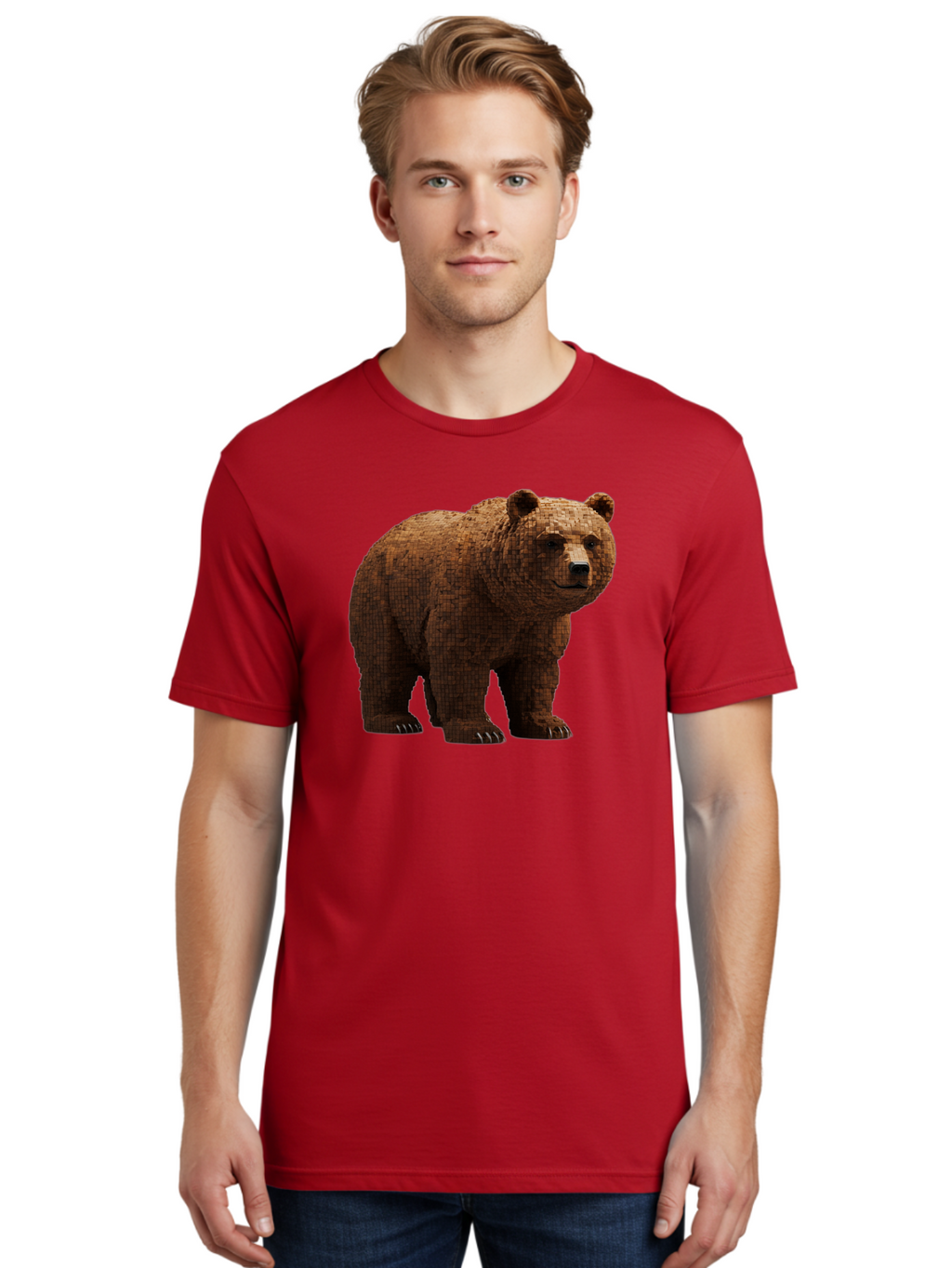 Bear Men'S Graphic Tee, 100% Cotton, Comfortable Casual Summer Wear, Machine Washable, Vintage Camera, Old Camera, Antique Camera, Black Camera, Classic Photography, Photography Equipment, Nostalgic Device, Film Camera, Camera Art Bae888