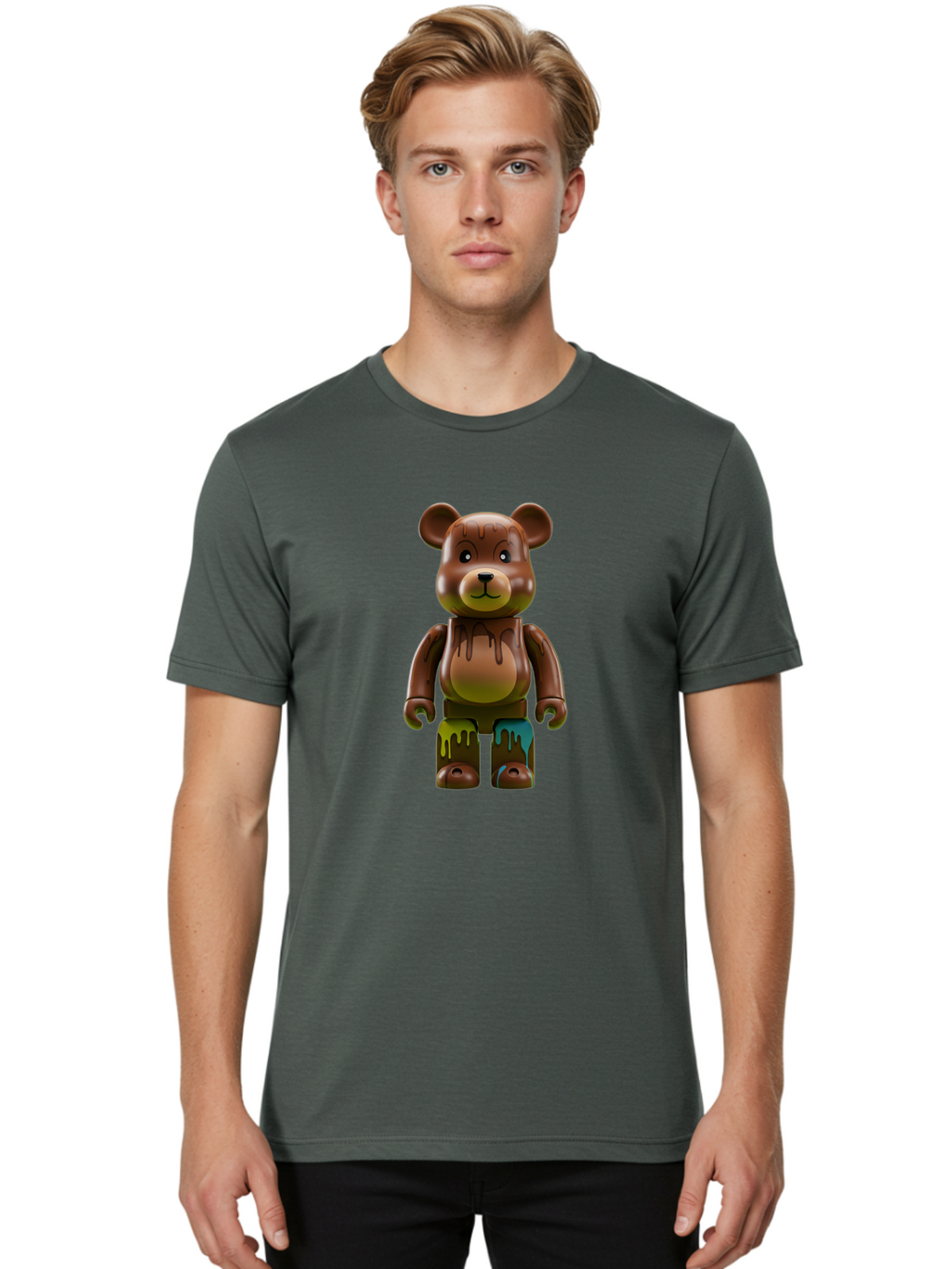 Bearbrick-1 Men'S Graphic Tee, 100% Cotton, Comfortable Casual Summer Wear, Machine Washable, Vintage Camera, Old Camera, Antique Camera, Black Camera, Classic Photography, Photography Equipment, Nostalgic Device, Film Camera, Camera Art Bae889