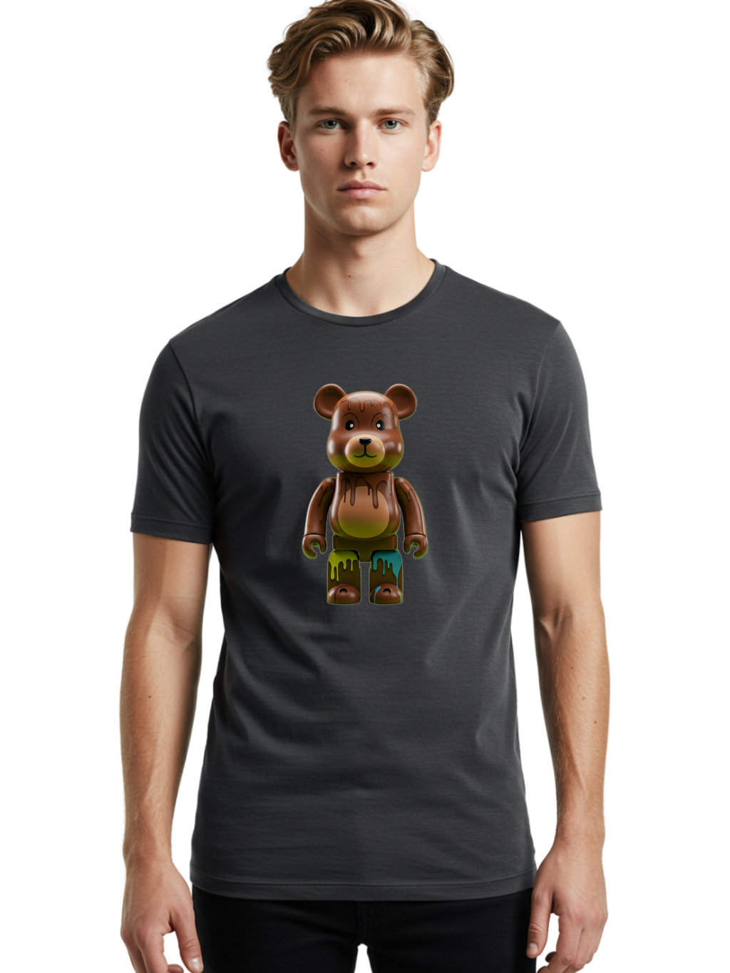 Bearbrick-1 Men'S Graphic Tee, 100% Cotton, Comfortable Casual Summer Wear, Machine Washable, Vintage Camera, Old Camera, Antique Camera, Black Camera, Classic Photography, Photography Equipment, Nostalgic Device, Film Camera, Camera Art Bae889