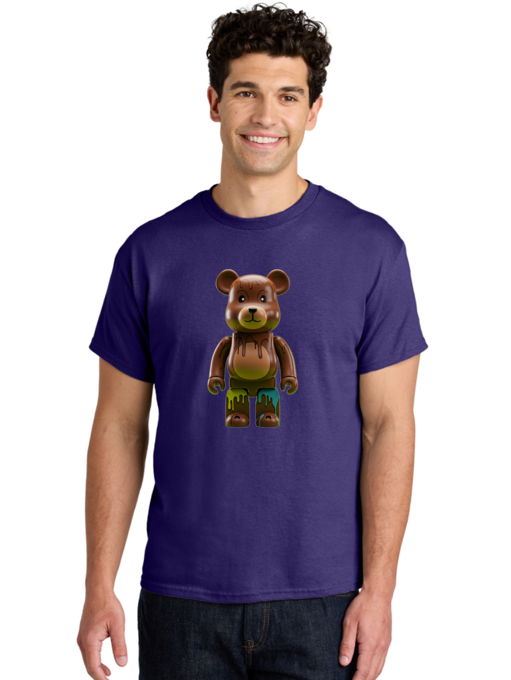 Bearbrick-1 Men'S Graphic Tee, 100% Cotton, Comfortable Casual Summer Wear, Machine Washable, Vintage Camera, Old Camera, Antique Camera, Black Camera, Classic Photography, Photography Equipment, Nostalgic Device, Film Camera, Camera Art Bae889