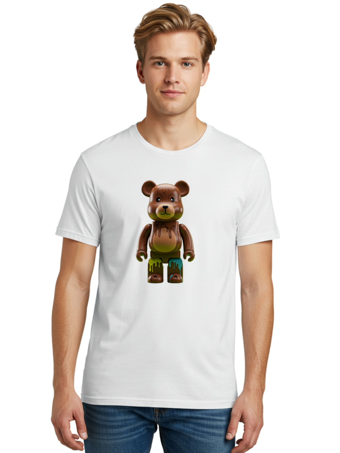 Bearbrick-1 Men'S Graphic Tee, 100% Cotton, Comfortable Casual Summer Wear, Machine Washable, Vintage Camera, Old Camera, Antique Camera, Black Camera, Classic Photography, Photography Equipment, Nostalgic Device, Film Camera, Camera Art Bae889