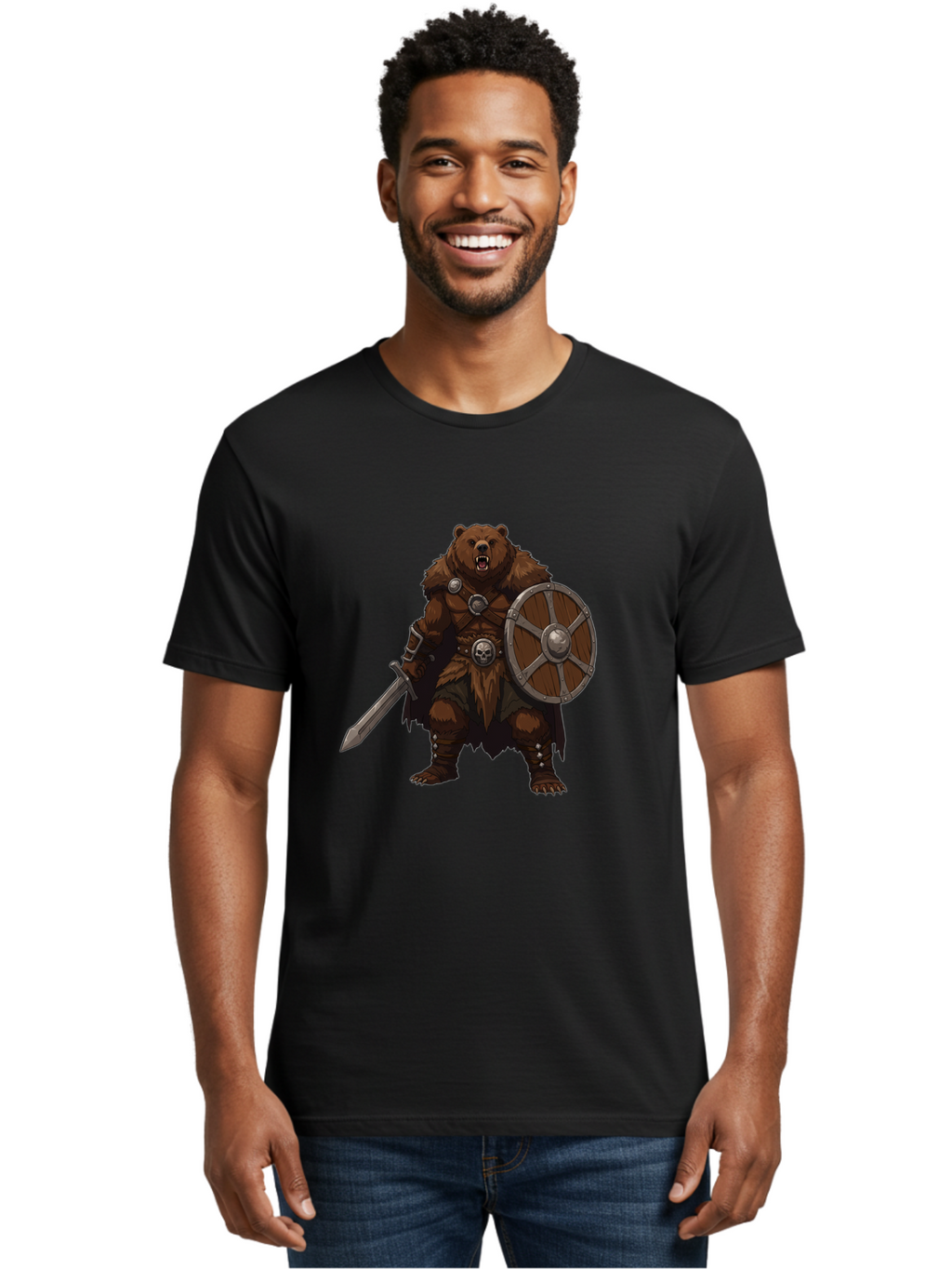 Berserker-Bear Men'S Graphic Tee, 100% Cotton, Comfortable Casual Summer Wear, Machine Washable, Vintage Camera, Old Camera, Antique Camera, Black Camera, Classic Photography, Photography Equipment, Nostalgic Device, Film Camera, Camera Art Bae891