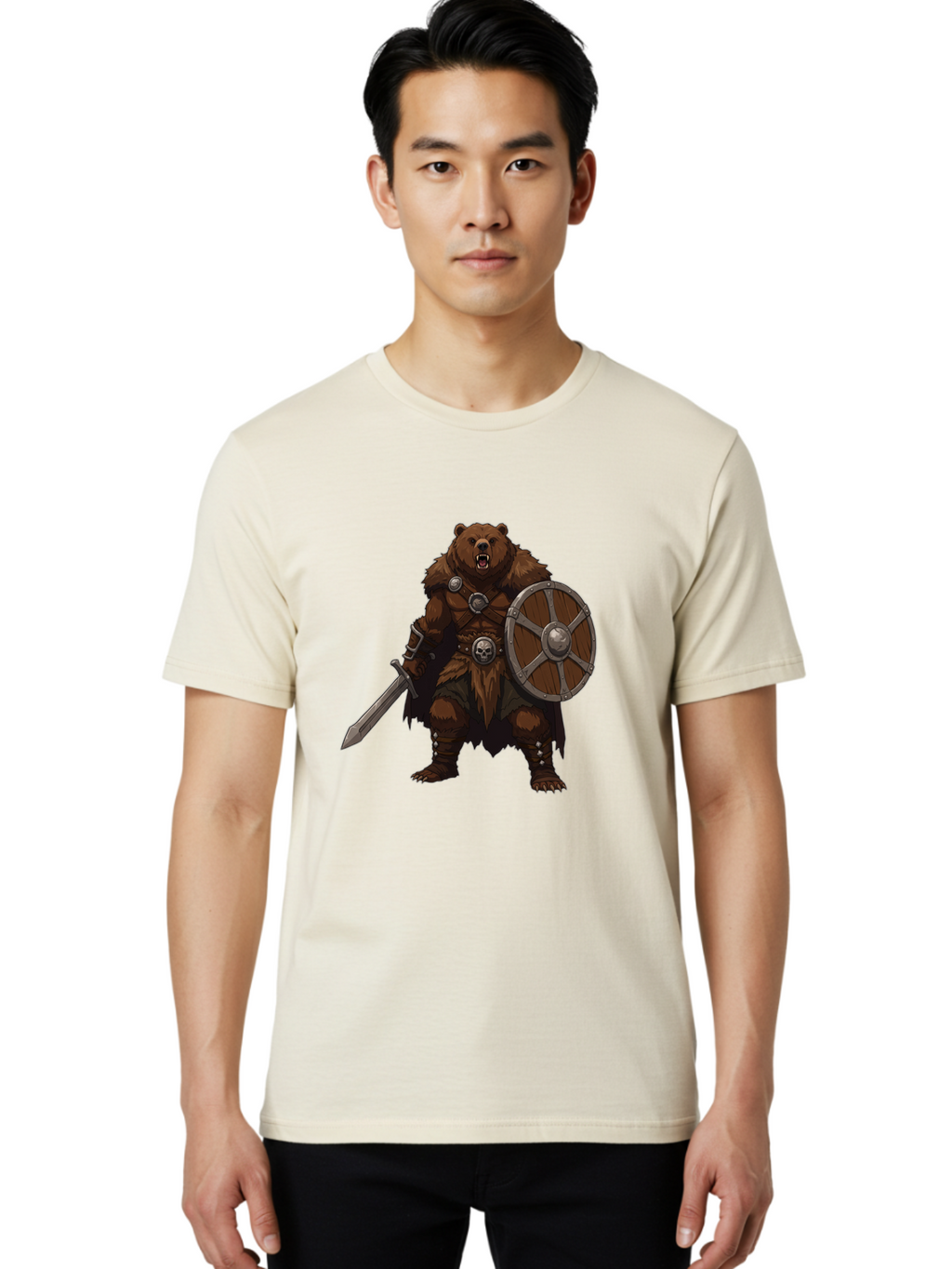 Berserker-Bear Men'S Graphic Tee, 100% Cotton, Comfortable Casual Summer Wear, Machine Washable, Vintage Camera, Old Camera, Antique Camera, Black Camera, Classic Photography, Photography Equipment, Nostalgic Device, Film Camera, Camera Art Bae891