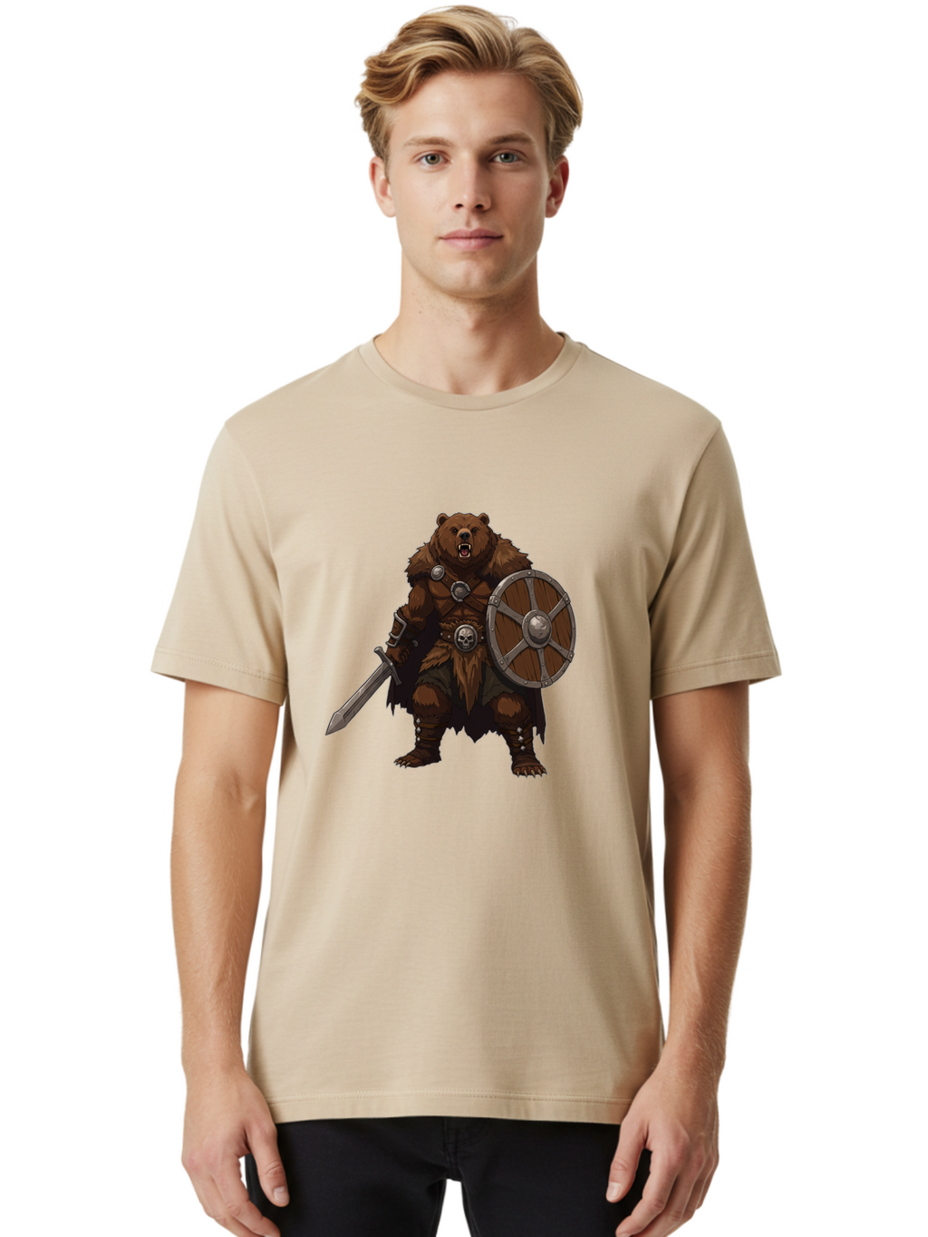 Berserker-Bear Men'S Graphic Tee, 100% Cotton, Comfortable Casual Summer Wear, Machine Washable, Vintage Camera, Old Camera, Antique Camera, Black Camera, Classic Photography, Photography Equipment, Nostalgic Device, Film Camera, Camera Art Bae891