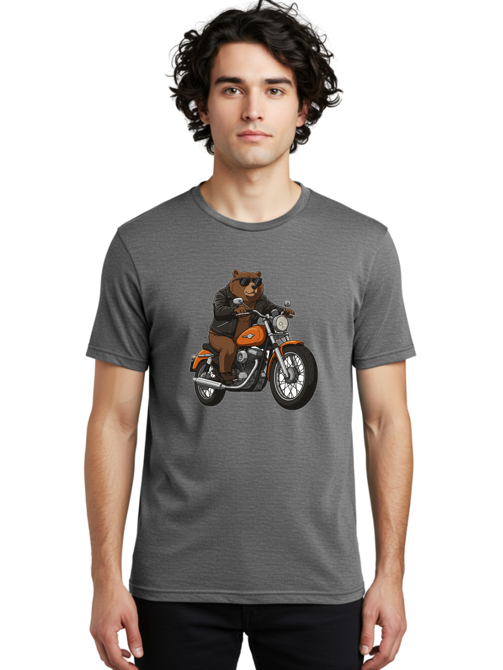 Biker-Bear Men'S Graphic Tee, 100% Cotton, Comfortable Casual Summer Wear, Machine Washable, Vintage Camera, Old Camera, Antique Camera, Black Camera, Classic Photography, Photography Equipment, Nostalgic Device, Film Camera, Camera Art Bae893
