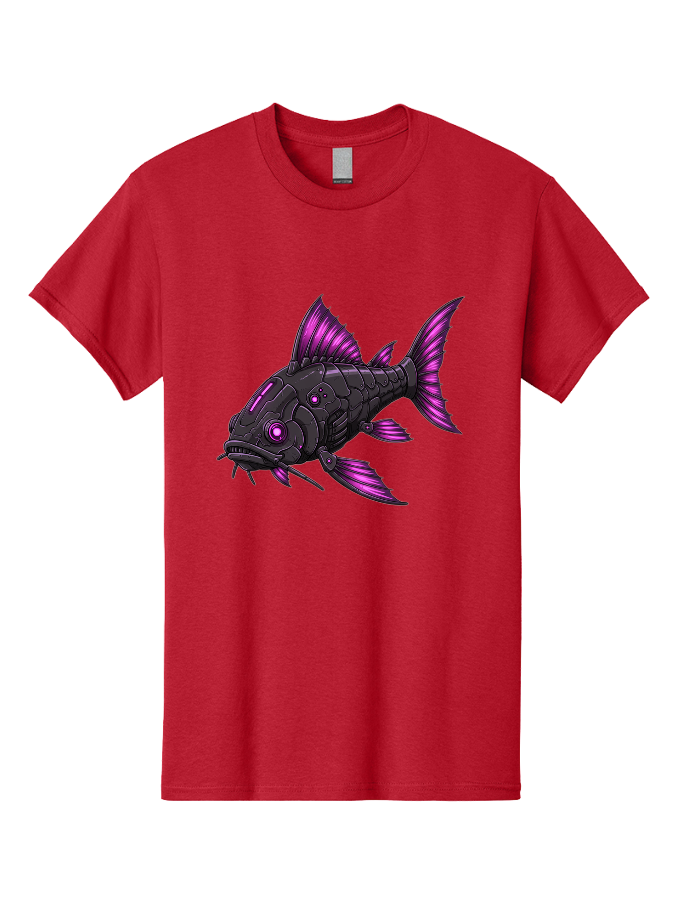 Black-Fish-With-Purple-Fins Men'S Graphic Tee, 100% Cotton, Comfortable Casual Summer Wear, Machine Washable, Vintage Camera, Old Camera, Antique Camera, Black Camera, Classic Photography, Photography Equipment, Nostalgic Device, Film Camera, Bae896