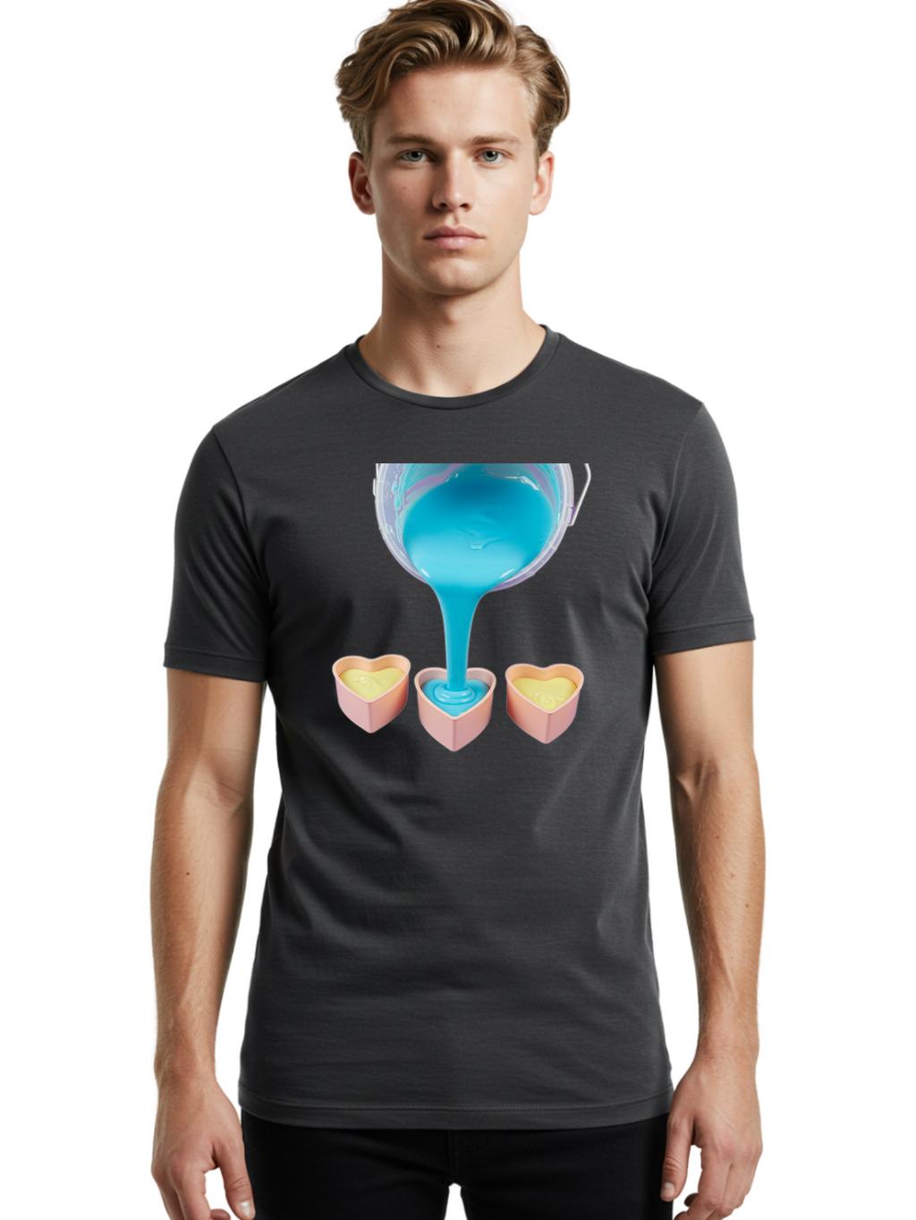 Blue-Slime-Pouring Men'S Graphic Tee, 100% Cotton, Comfortable Casual Summer Wear, Machine Washable, Vintage Camera, Old Camera, Antique Camera, Black Camera, Classic Photography, Photography Equipment, Nostalgic Device, Film Camera, Camera Art Bae897