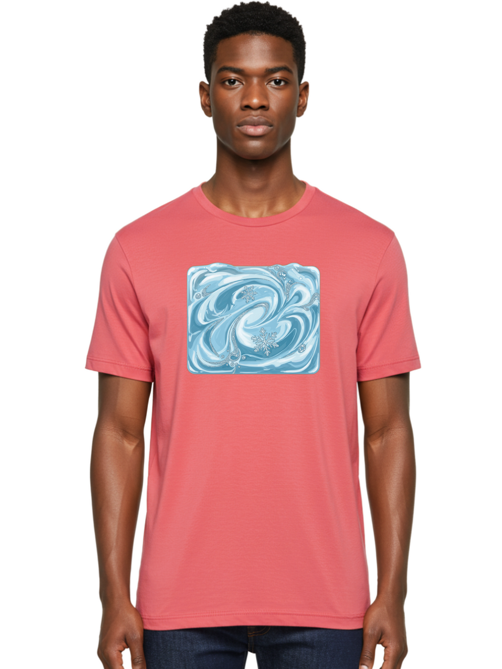 Blue-Swirl-Snowflakes Men'S Graphic Tee, 100% Cotton, Comfortable Casual Summer Wear, Machine Washable, Vintage Camera, Old Camera, Antique Camera, Black Camera, Classic Photography, Photography Equipment, Nostalgic Device, Film Camera, Camera Art Bae898
