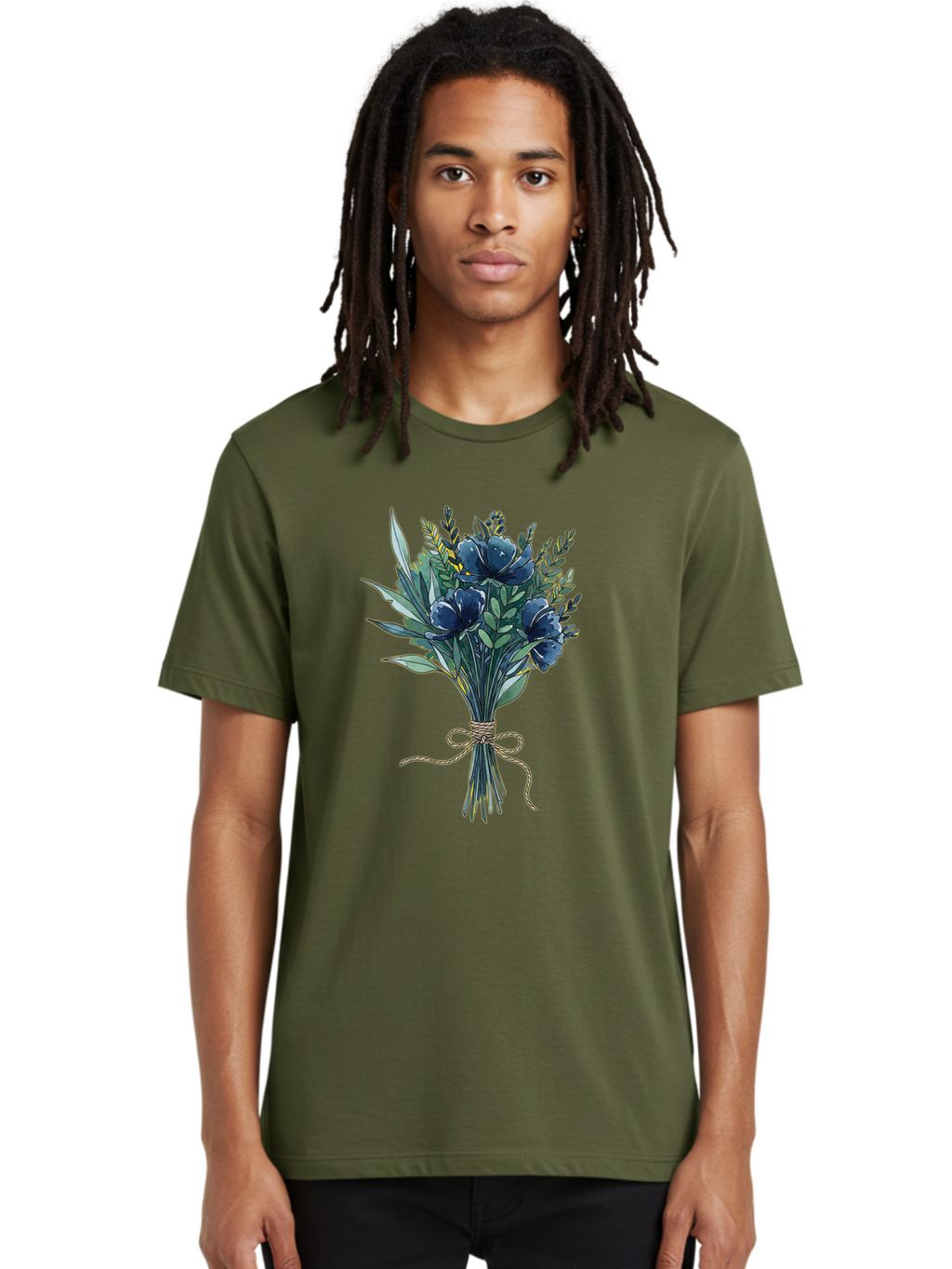 Bouquet-Of-Blue-Flowers Men'S Graphic Tee, 100% Cotton, Comfortable Casual Summer Wear, Machine Washable, Vintage Camera, Old Camera, Antique Camera, Black Camera, Classic Photography, Photography Equipment, Nostalgic Device, Film Camera, Bae901