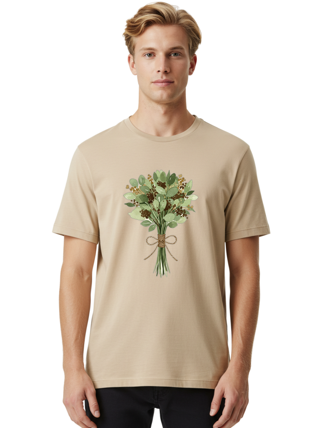 Bouquet-Of-Leaves-And-Berries Men'S Graphic Tee, 100% Cotton, Comfortable Casual Summer Wear, Machine Washable, Vintage Camera, Old Camera, Antique Camera, Black Camera, Classic Photography, Photography Equipment, Nostalgic Device, Bae903