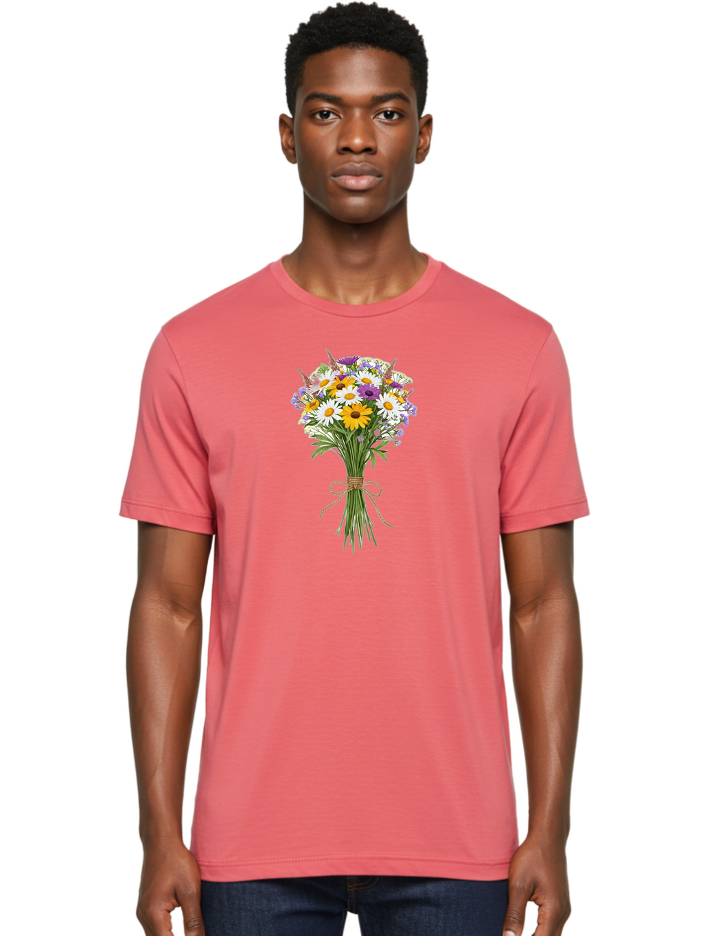 Bouquet-Of-Wildflowers Men'S Graphic Tee, 100% Cotton, Comfortable Casual Summer Wear, Machine Washable, Vintage Camera, Old Camera, Antique Camera, Black Camera, Classic Photography, Photography Equipment, Nostalgic Device, Film Camera, Bae904
