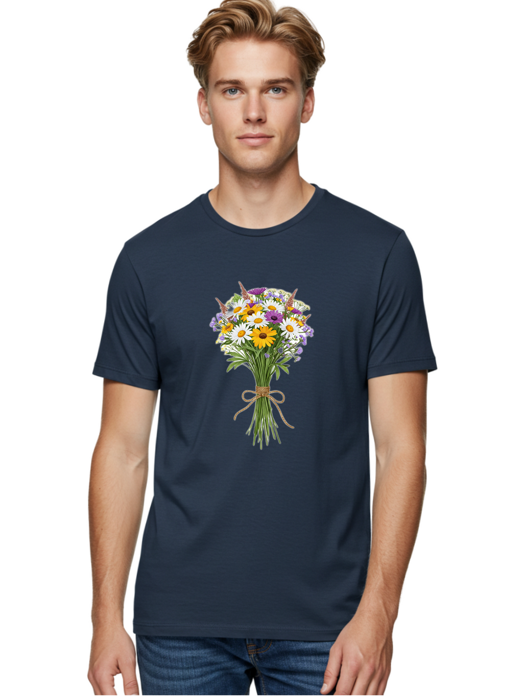 Bouquet-Of-Wildflowers Men'S Graphic Tee, 100% Cotton, Comfortable Casual Summer Wear, Machine Washable, Vintage Camera, Old Camera, Antique Camera, Black Camera, Classic Photography, Photography Equipment, Nostalgic Device, Film Camera, Bae904