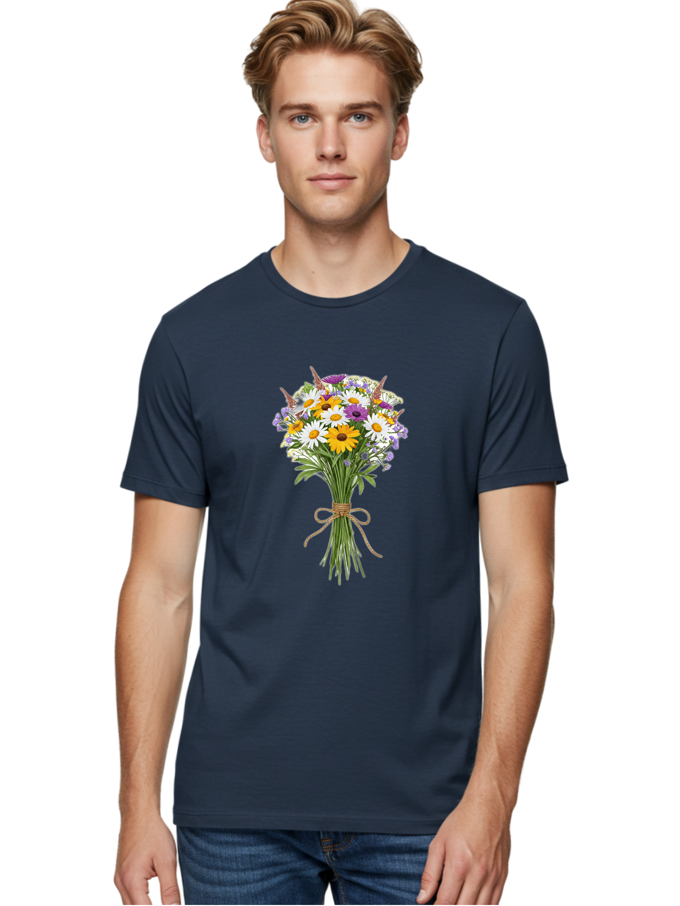 Bouquet-Of-Wildflowers Men'S Graphic Tee, 100% Cotton, Comfortable Casual Summer Wear, Machine Washable, Vintage Camera, Old Camera, Antique Camera, Black Camera, Classic Photography, Photography Equipment, Nostalgic Device, Film Camera, Bae904