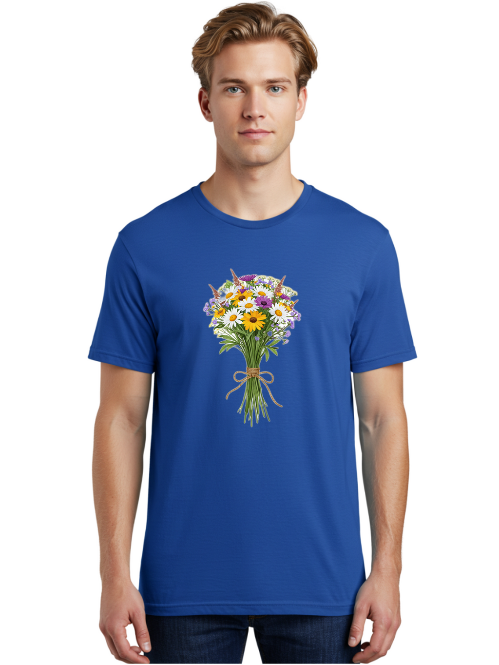 Bouquet-Of-Wildflowers Men'S Graphic Tee, 100% Cotton, Comfortable Casual Summer Wear, Machine Washable, Vintage Camera, Old Camera, Antique Camera, Black Camera, Classic Photography, Photography Equipment, Nostalgic Device, Film Camera, Bae904