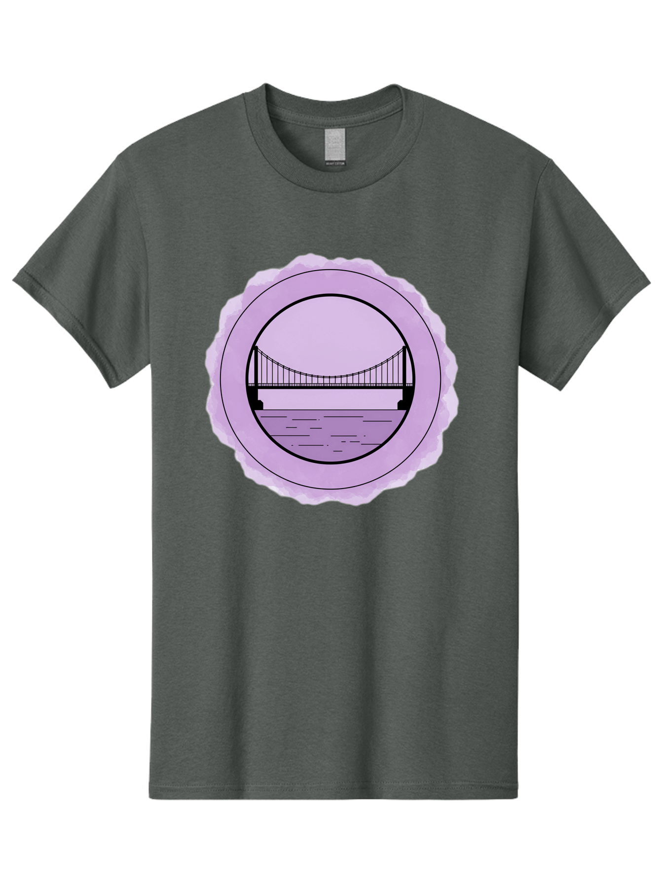 Bridge-Illustration Men'S Graphic Tee, 100% Cotton, Comfortable Casual Summer Wear, Machine Washable, Vintage Camera, Old Camera, Antique Camera, Black Camera, Classic Photography, Photography Equipment, Nostalgic Device, Film Camera, Bae905