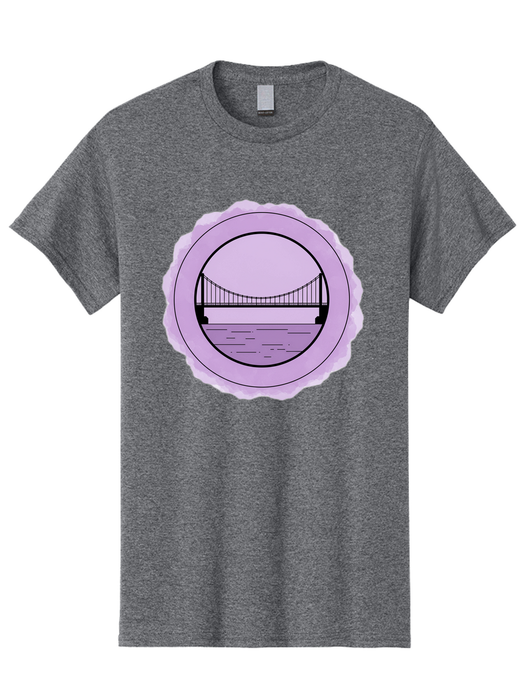 Bridge-Illustration Men'S Graphic Tee, 100% Cotton, Comfortable Casual Summer Wear, Machine Washable, Vintage Camera, Old Camera, Antique Camera, Black Camera, Classic Photography, Photography Equipment, Nostalgic Device, Film Camera, Bae905