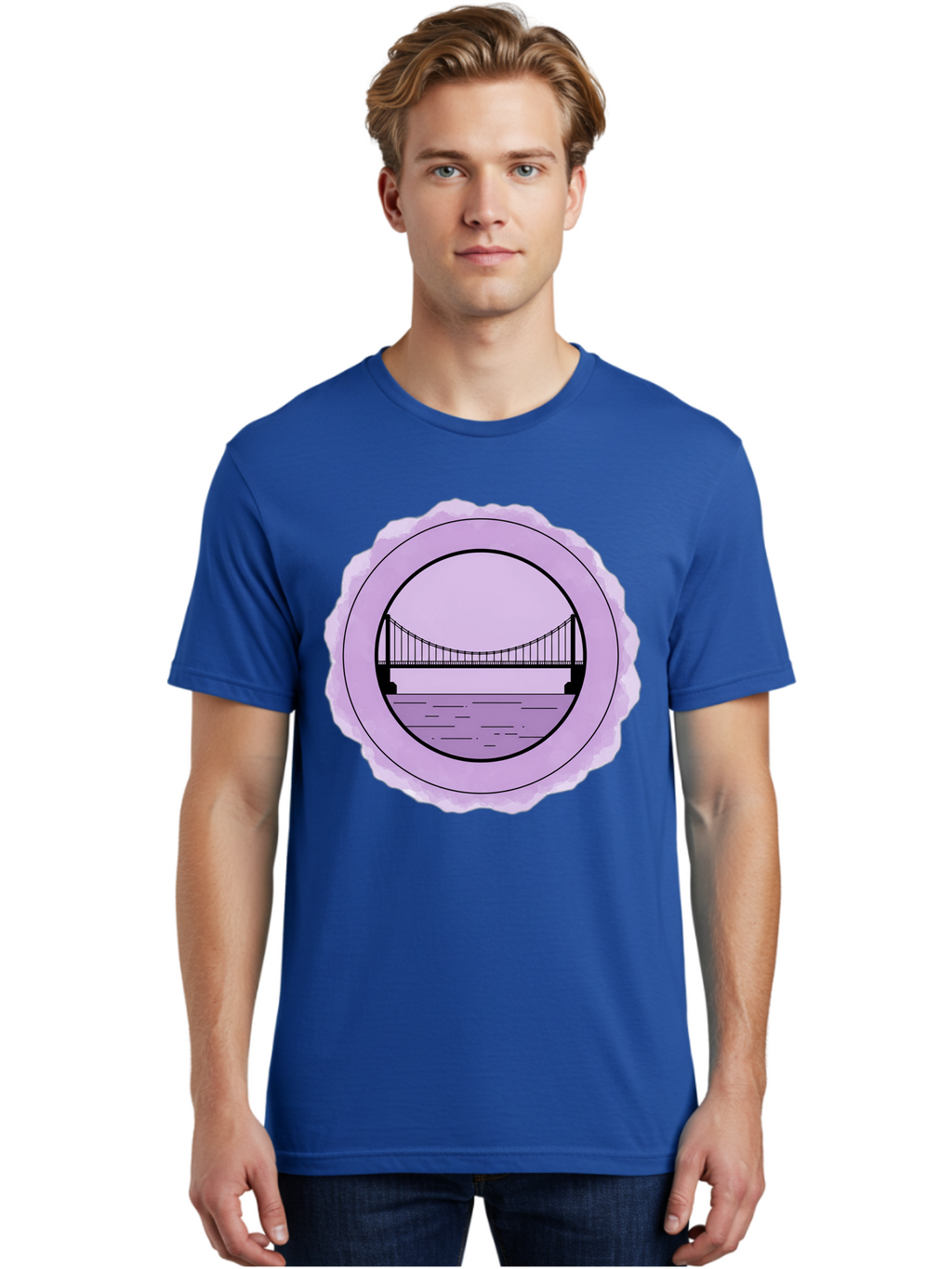 Bridge-Illustration Men'S Graphic Tee, 100% Cotton, Comfortable Casual Summer Wear, Machine Washable, Vintage Camera, Old Camera, Antique Camera, Black Camera, Classic Photography, Photography Equipment, Nostalgic Device, Film Camera, Bae905