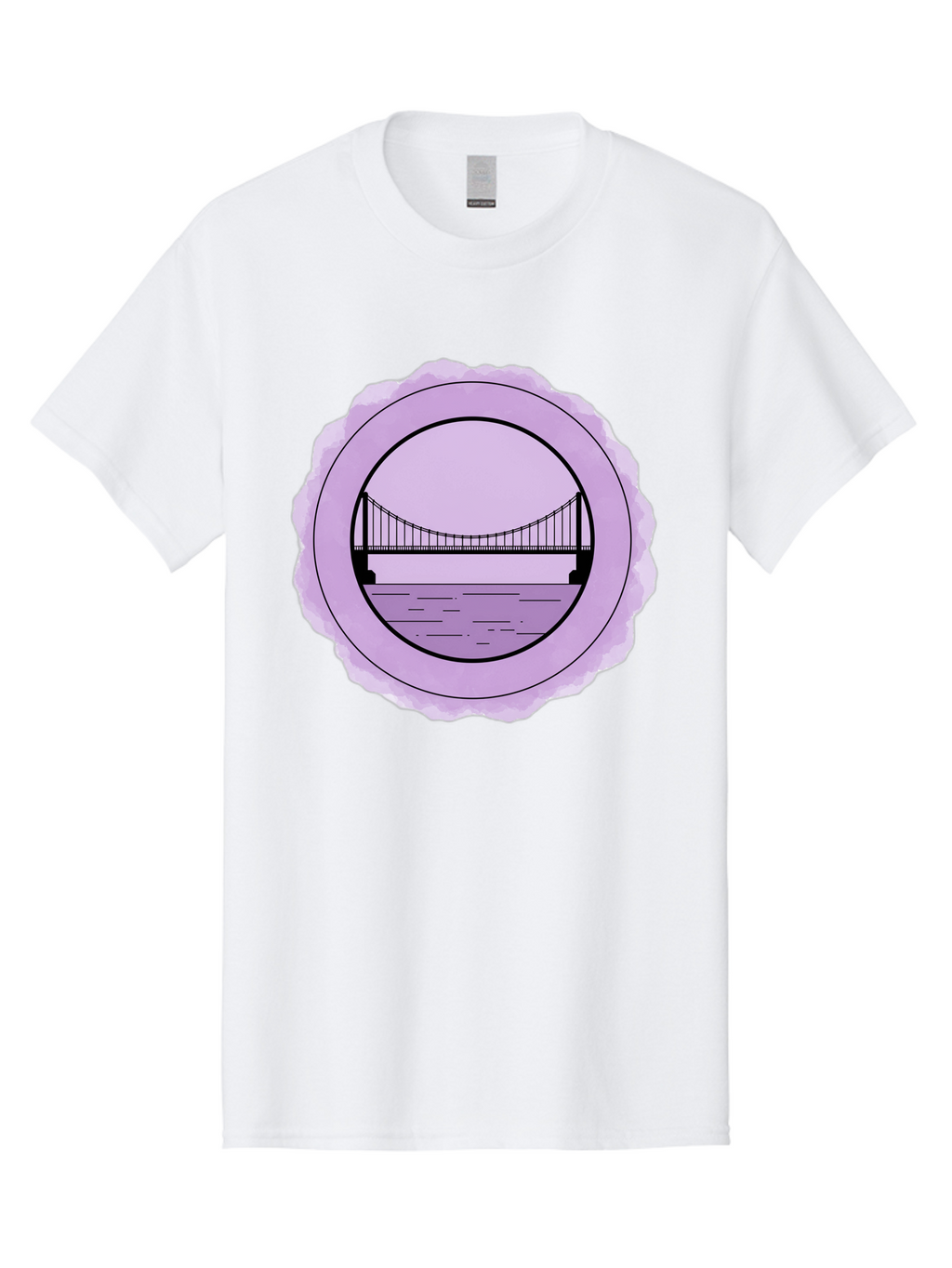 Bridge-Illustration Men'S Graphic Tee, 100% Cotton, Comfortable Casual Summer Wear, Machine Washable, Vintage Camera, Old Camera, Antique Camera, Black Camera, Classic Photography, Photography Equipment, Nostalgic Device, Film Camera, Bae905