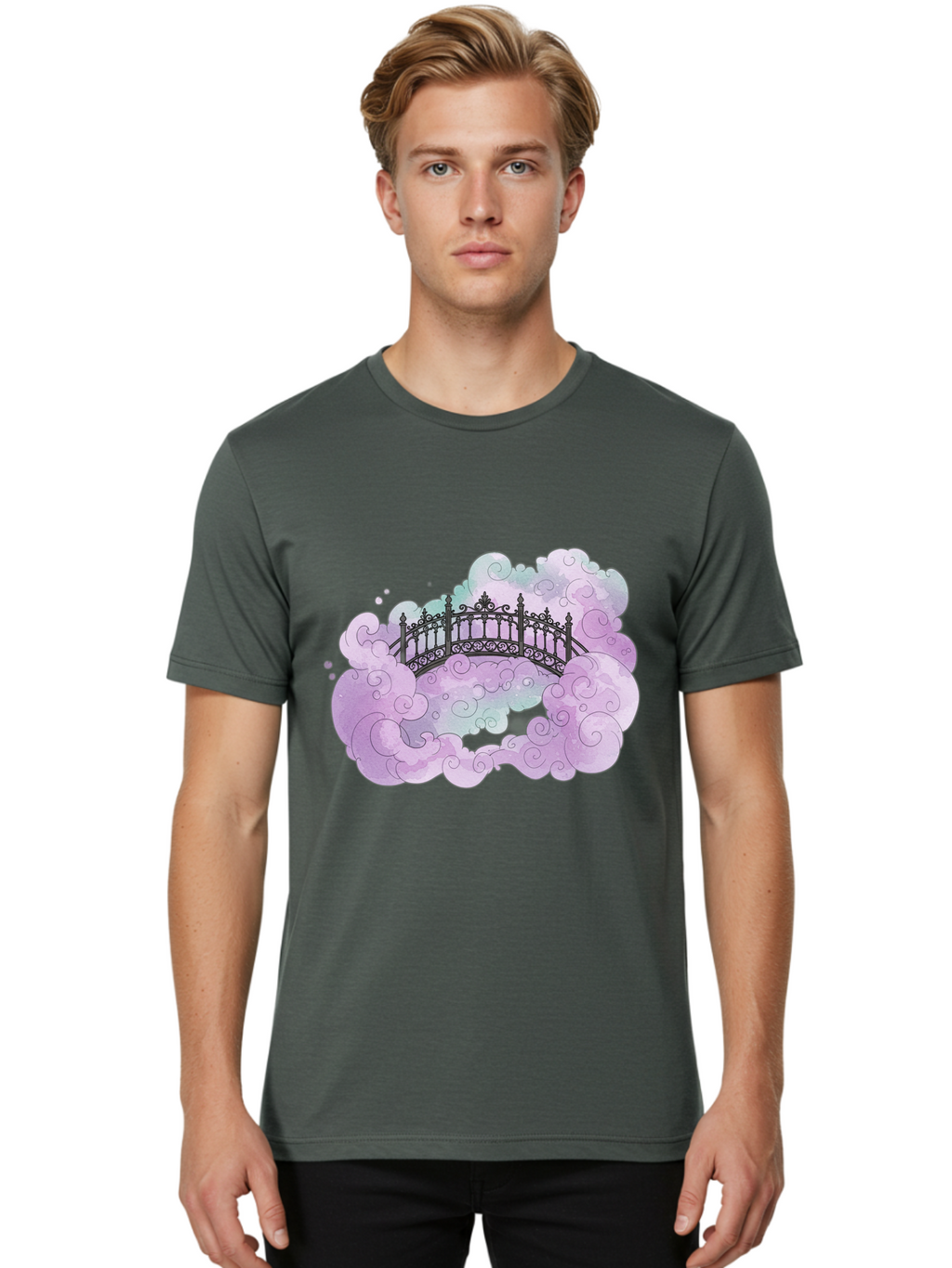 Bridge-In-Clouds Men'S Graphic Tee, 100% Cotton, Comfortable Casual Summer Wear, Machine Washable, Vintage Camera, Old Camera, Antique Camera, Black Camera, Classic Photography, Photography Equipment, Nostalgic Device, Film Camera, Camera Art Bae906
