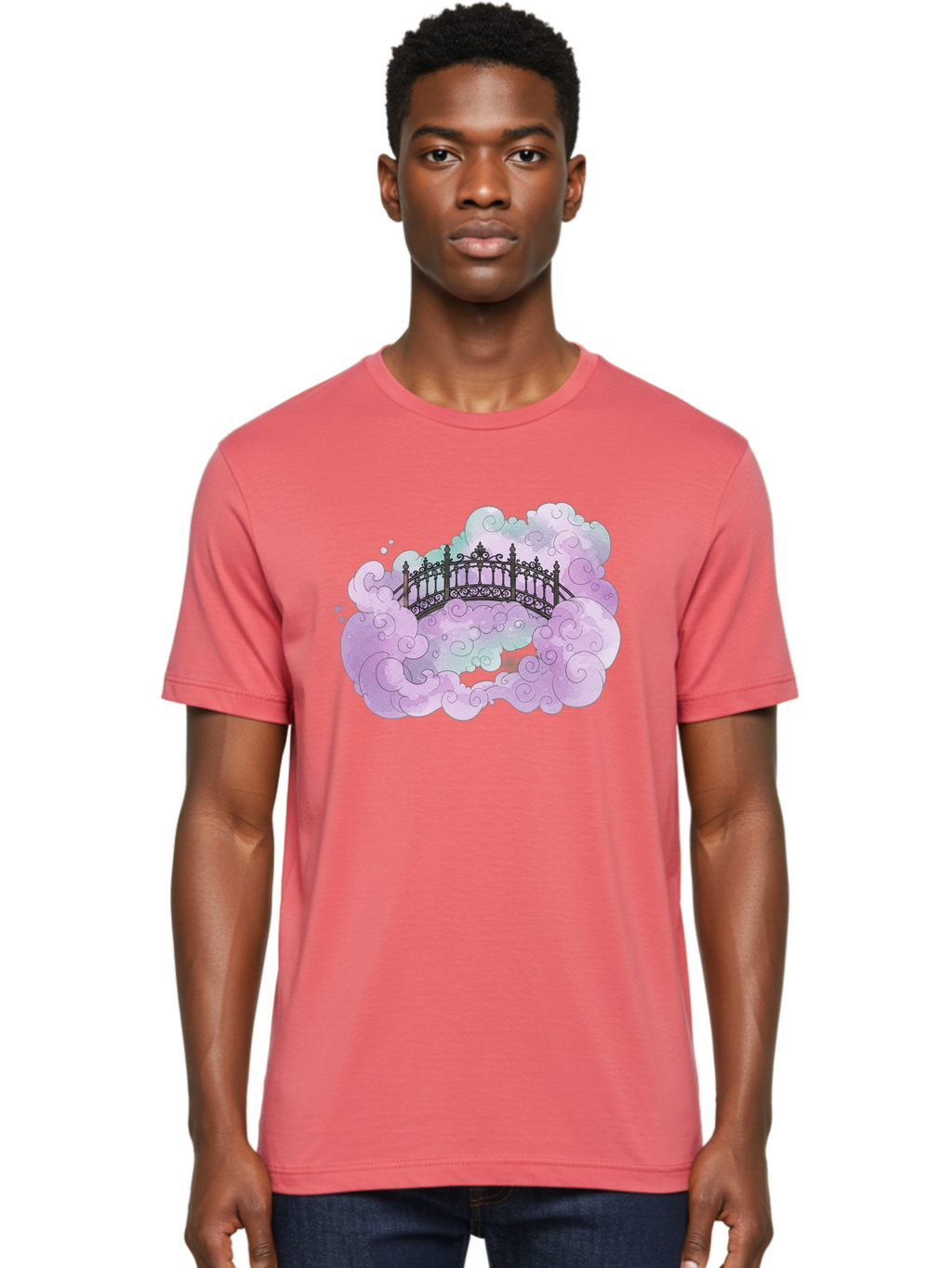 Bridge-In-Clouds Men'S Graphic Tee, 100% Cotton, Comfortable Casual Summer Wear, Machine Washable, Vintage Camera, Old Camera, Antique Camera, Black Camera, Classic Photography, Photography Equipment, Nostalgic Device, Film Camera, Camera Art Bae906