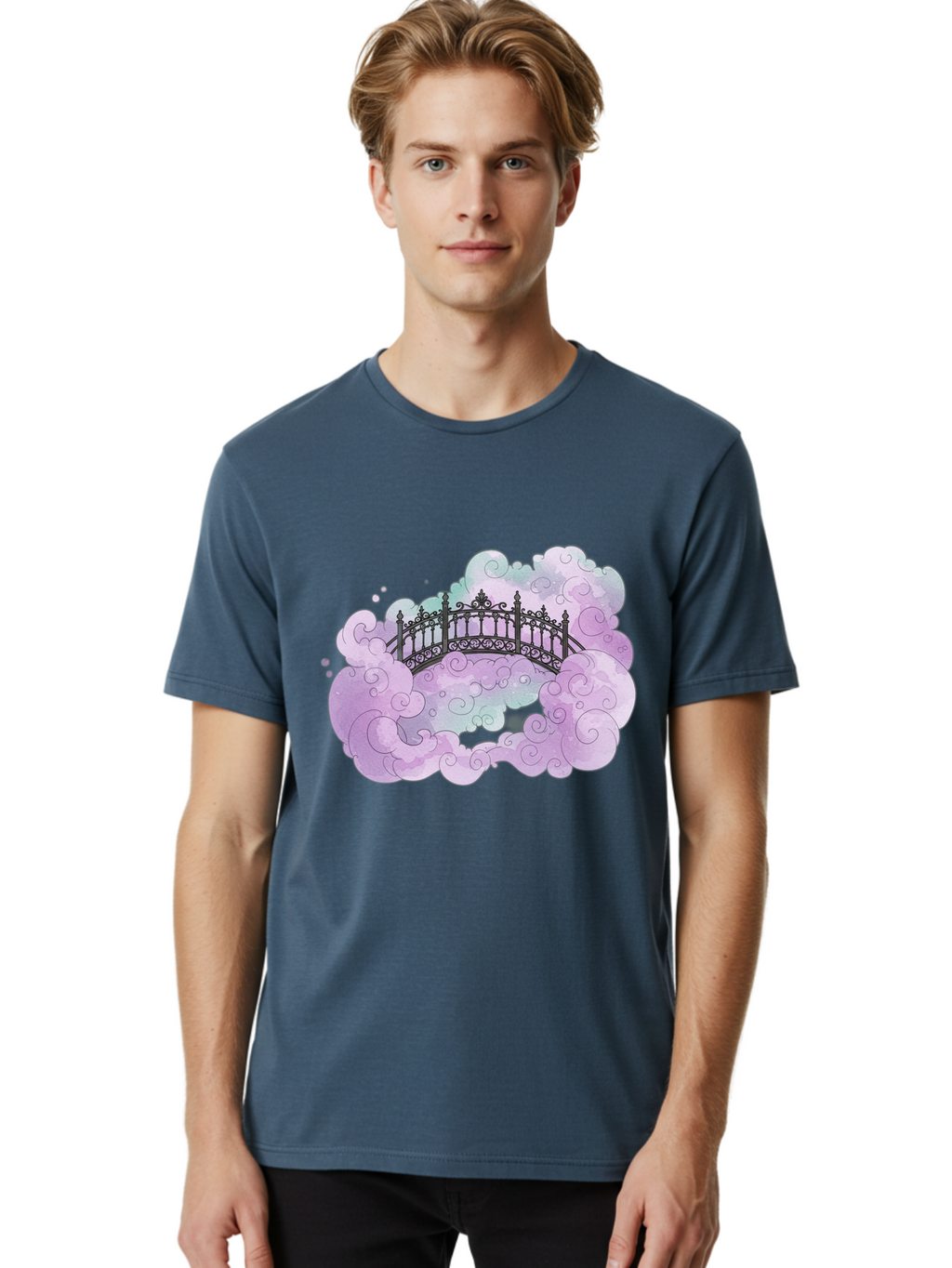 Bridge-In-Clouds Men'S Graphic Tee, 100% Cotton, Comfortable Casual Summer Wear, Machine Washable, Vintage Camera, Old Camera, Antique Camera, Black Camera, Classic Photography, Photography Equipment, Nostalgic Device, Film Camera, Camera Art Bae906