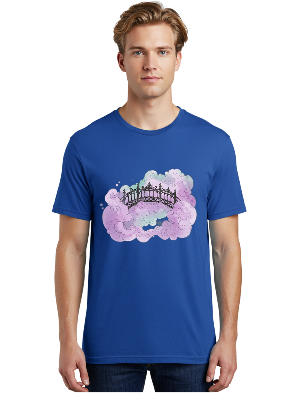 Bridge-In-Clouds Men'S Graphic Tee, 100% Cotton, Comfortable Casual Summer Wear, Machine Washable, Vintage Camera, Old Camera, Antique Camera, Black Camera, Classic Photography, Photography Equipment, Nostalgic Device, Film Camera, Camera Art Bae906