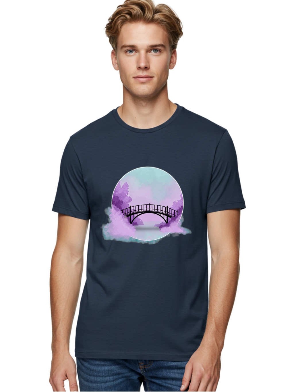 Bridge Men'S Graphic Tee, 100% Cotton, Comfortable Casual Summer Wear, Machine Washable, Vintage Camera, Old Camera, Antique Camera, Black Camera, Classic Photography, Photography Equipment, Nostalgic Device, Film Camera, Camera Art Bae907