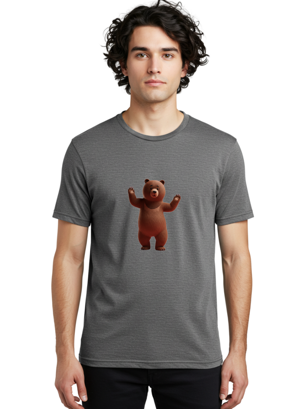 Brown-Bear-1 Men'S Graphic Tee, 100% Cotton, Comfortable Casual Summer Wear, Machine Washable, Vintage Camera, Old Camera, Antique Camera, Black Camera, Classic Photography, Photography Equipment, Nostalgic Device, Film Camera, Camera Art Bae908